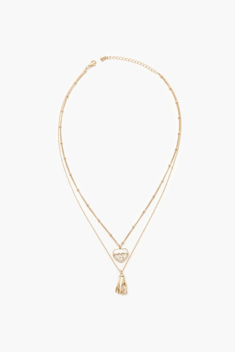 Layered Heart Pendant Necklace | Forever 21 Product Image