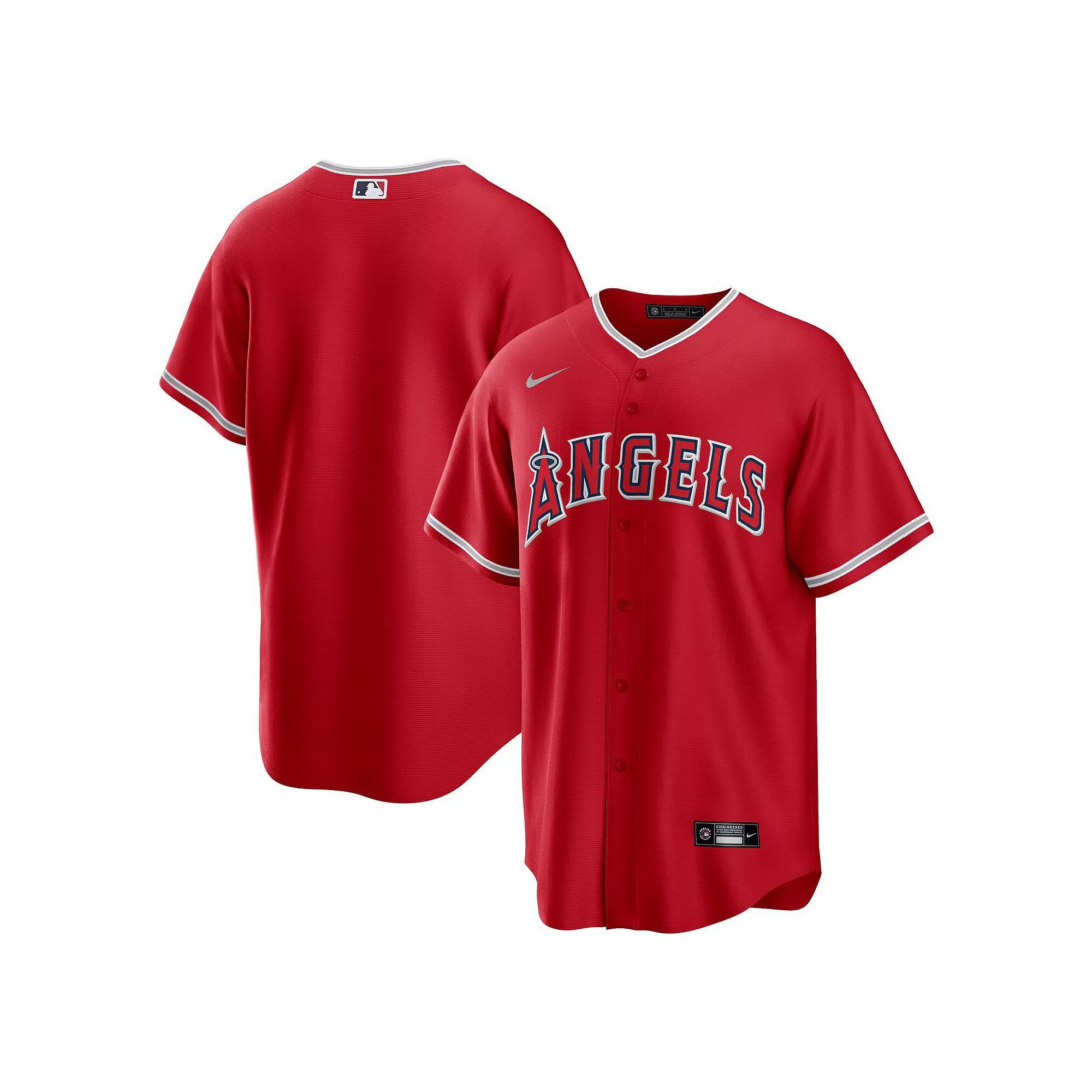 Men's Nike Red Los Angeles Angels Alternate Replica Team Jersey, Size: Small Product Image