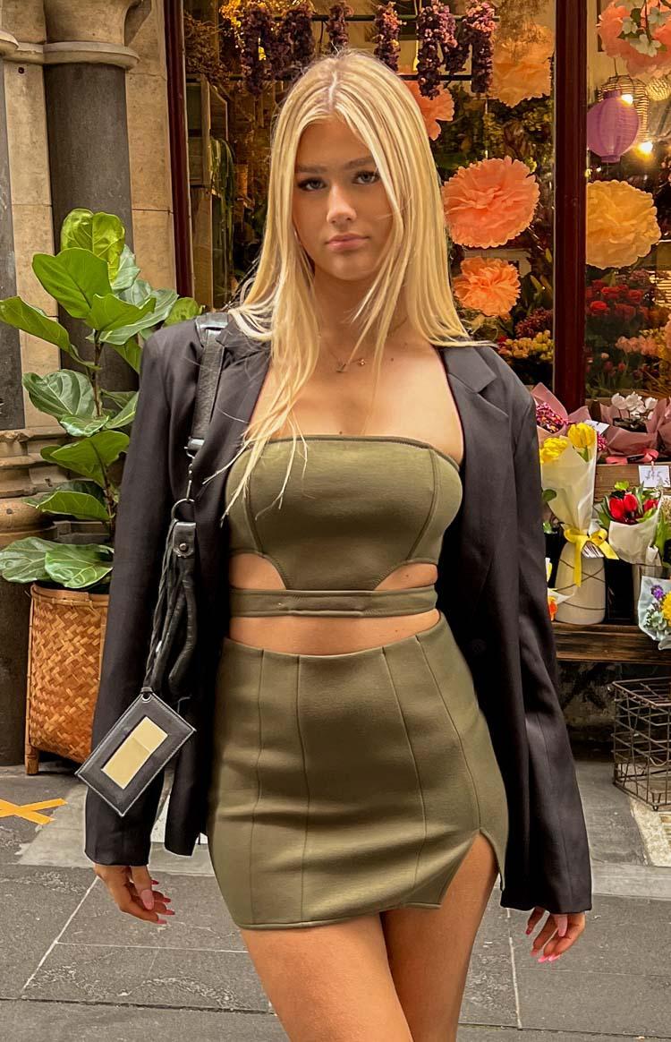 Emerson Green Strapless Crop Top Product Image