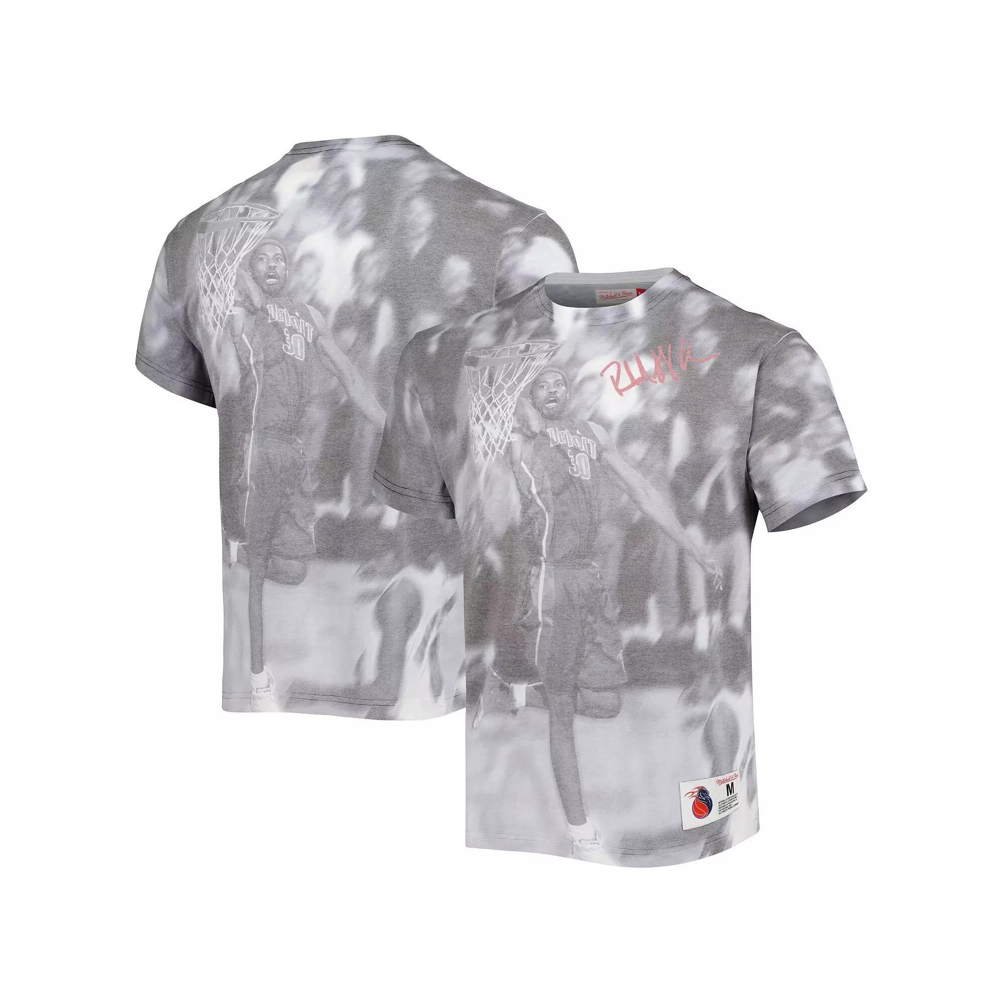 Men's Mitchell & Ness Rasheed Wallace Gray Detroit Pistons Above The Rim Sublimated T-Shirt, Size: Small, Pis Grey Product Image