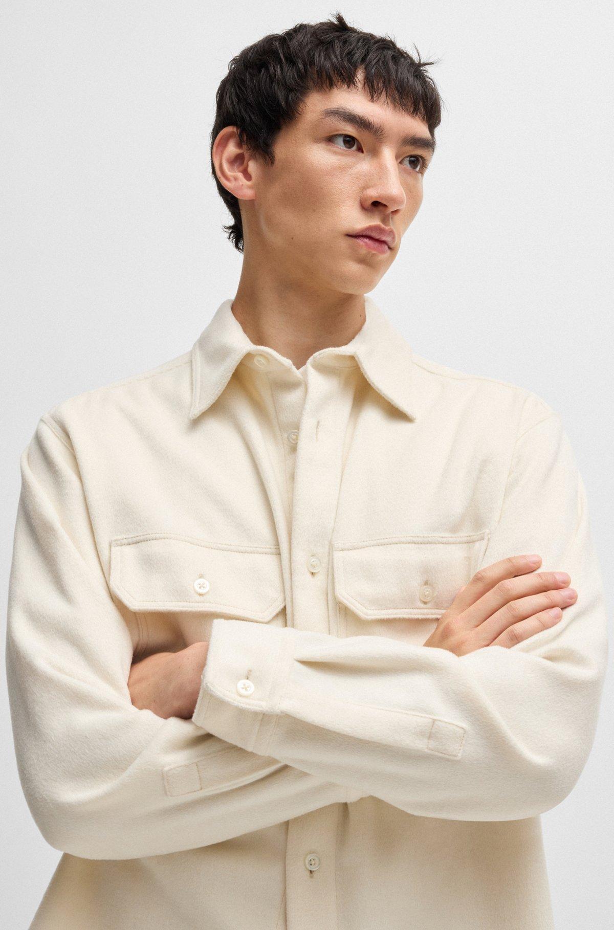 Oversized-fit shirt in brushed flannel Product Image