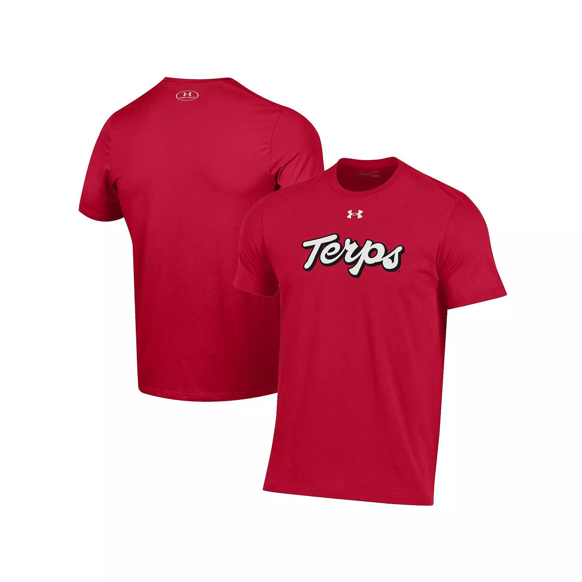 Men's Under Armour Red Maryland Terrapins Throwback Special Game Performance T-Shirt, Size: 2XL Product Image