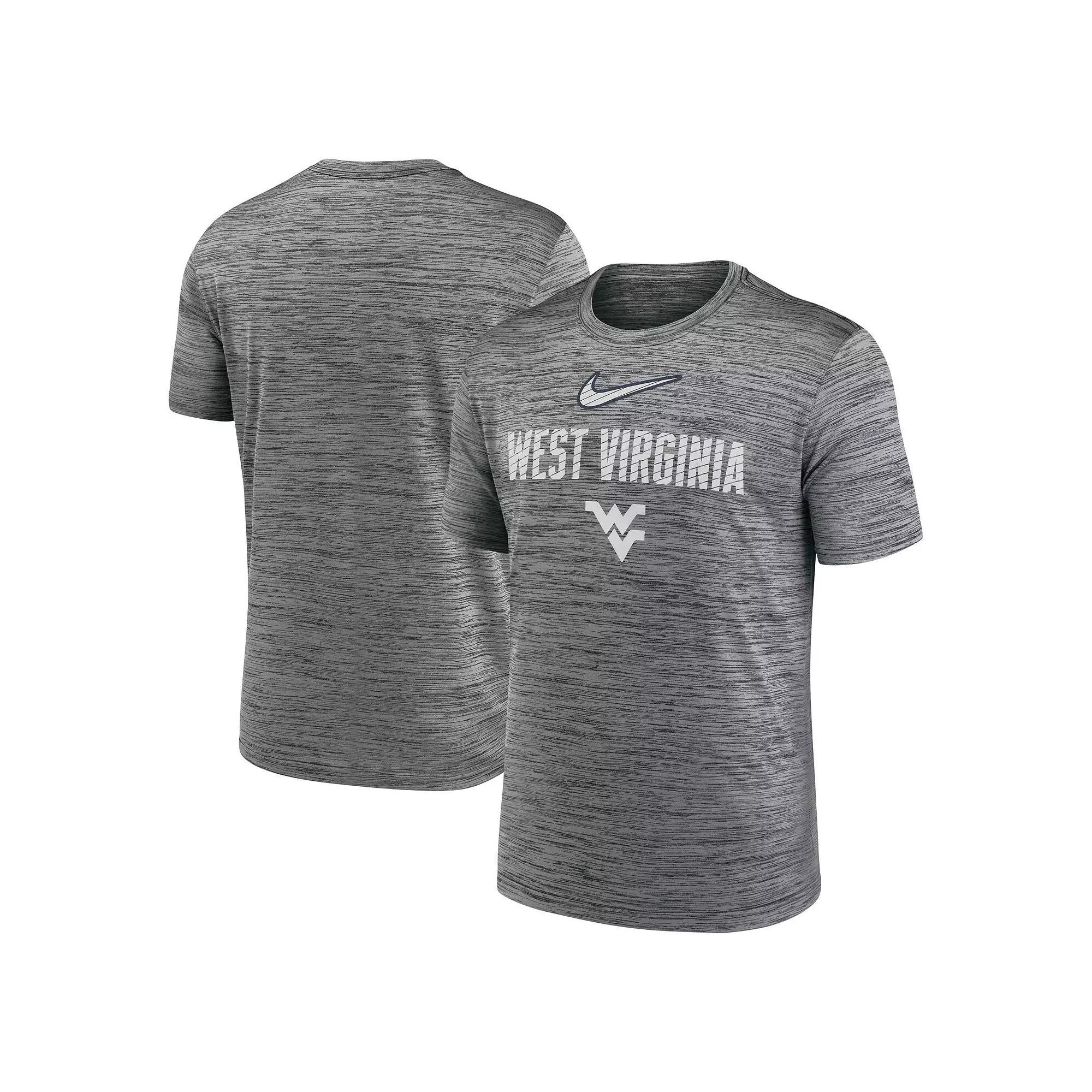 Men's Nike Anthracite West Virginia Mountaineers Campus Slant Velocity Performance T-Shirt,  Product Image