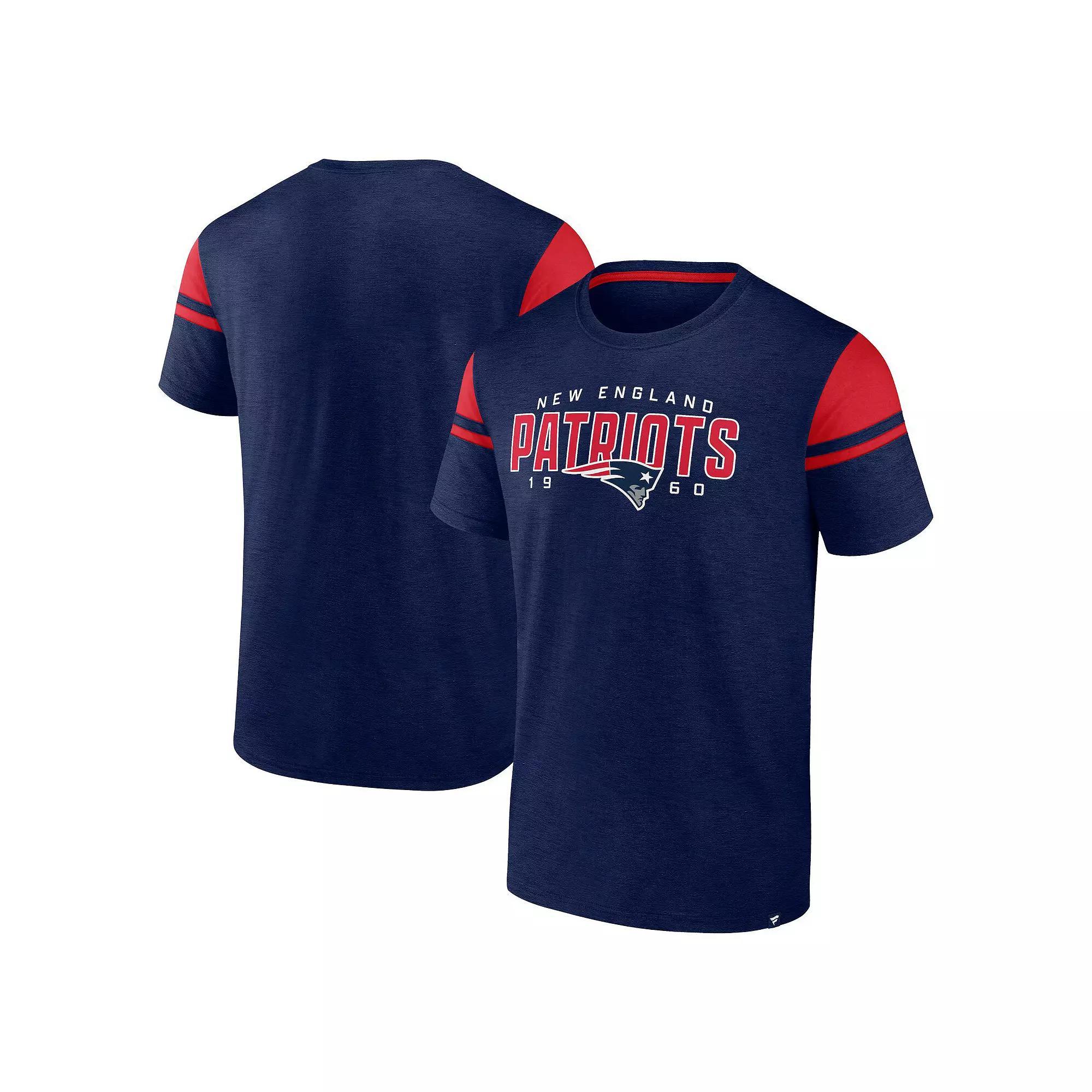 Men's Fanatics Navy New England Patriots Old School Play Slub T-Shirt,  Product Image