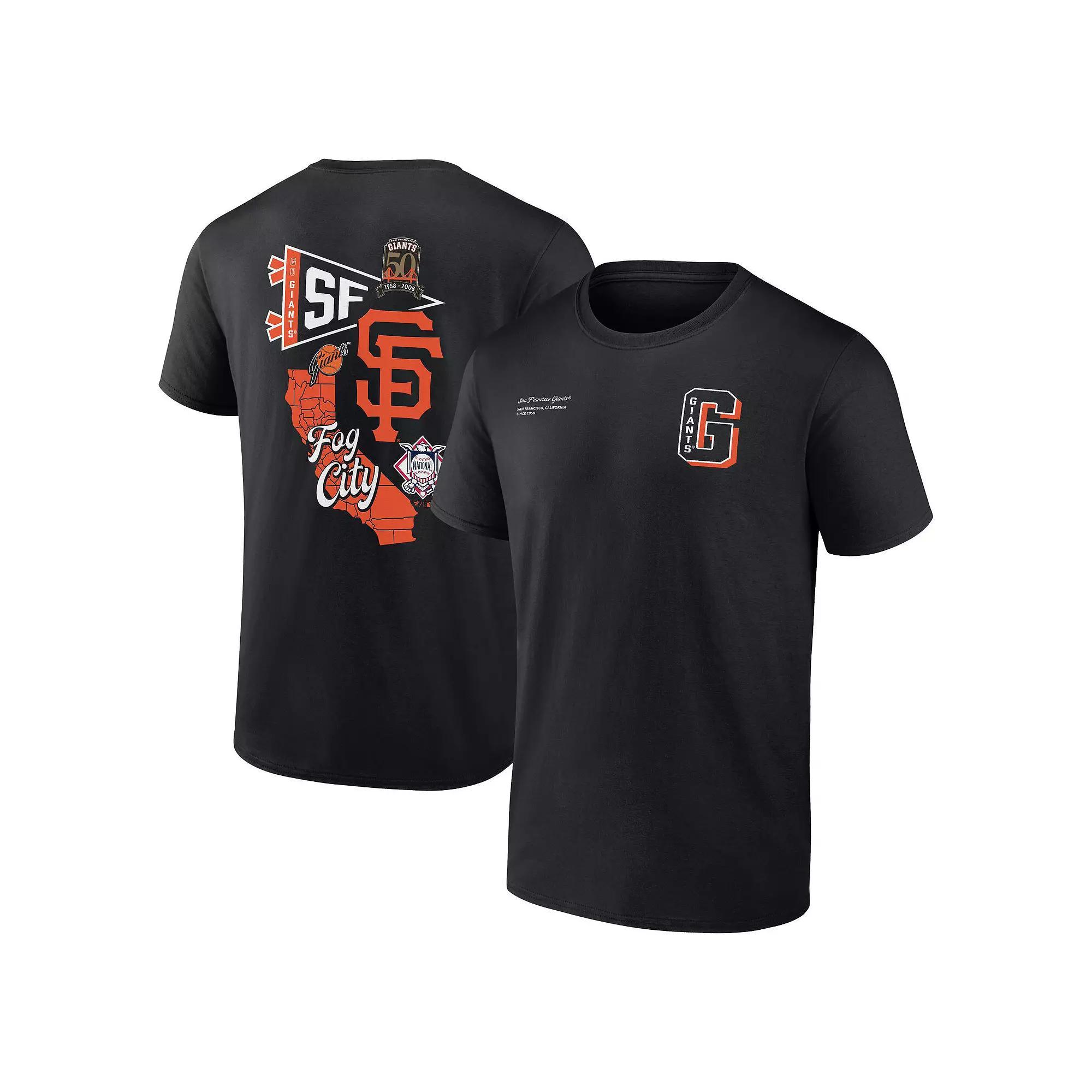 Men's Fanatics Branded Black San Francisco Giants Split Zone T-Shirt,  Product Image