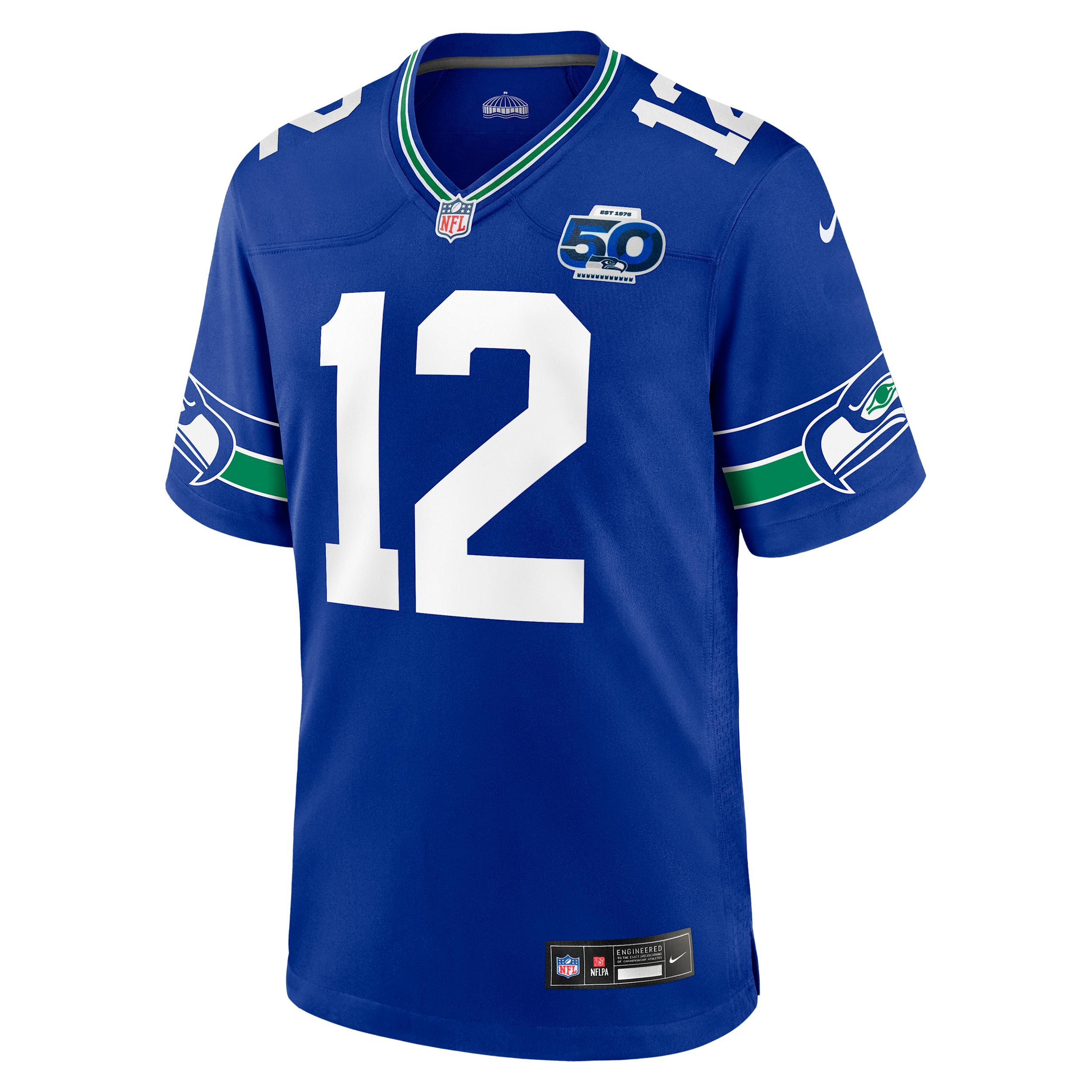 12s Seattle Seahawks 50th Anniversary Nike Mens NFL Game Jersey | 67NM03LD78-V31 Product Image