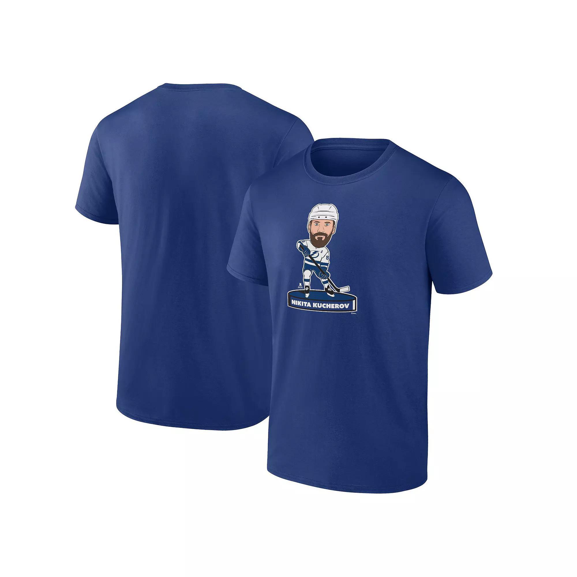 Men's Fanatics Branded Nikita Kucherov Blue Tampa Bay Lightning Player Bobblehead T-Shirt, Size: 4XL, Lgh Blue Product Image