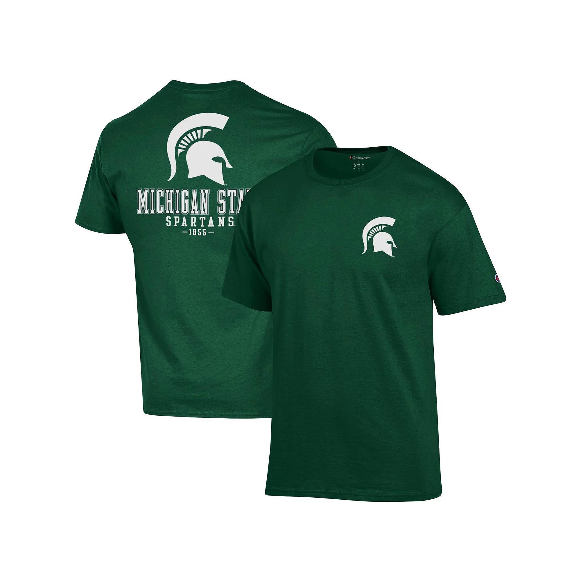 Men's Champion Green Michigan State Spartans Stack 2-Hit T-Shirt,  Product Image