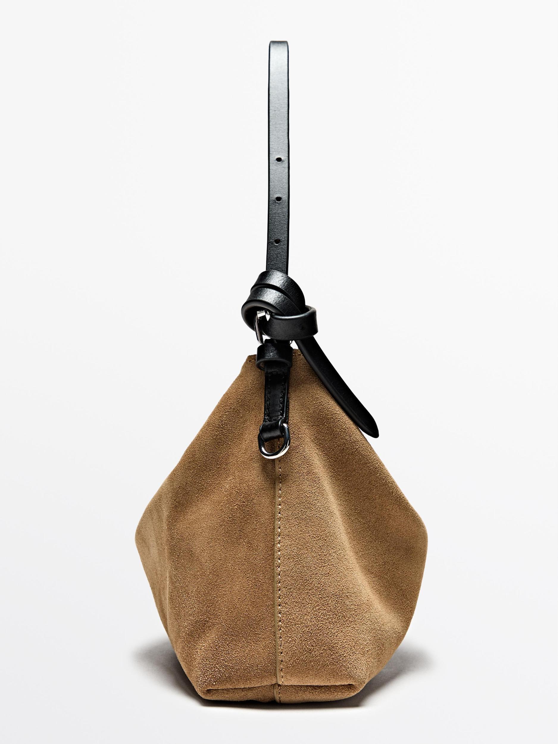 Small split suede leather bag Product Image