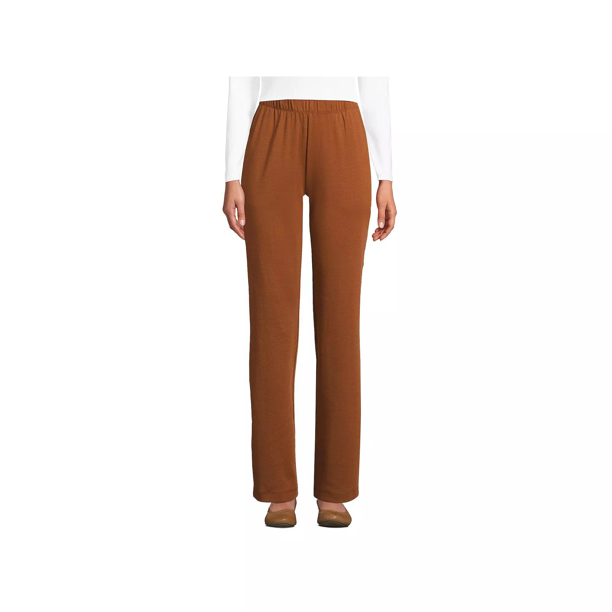 Petite Lands' End Sport Knit High Waist Pants, Women's,  Product Image