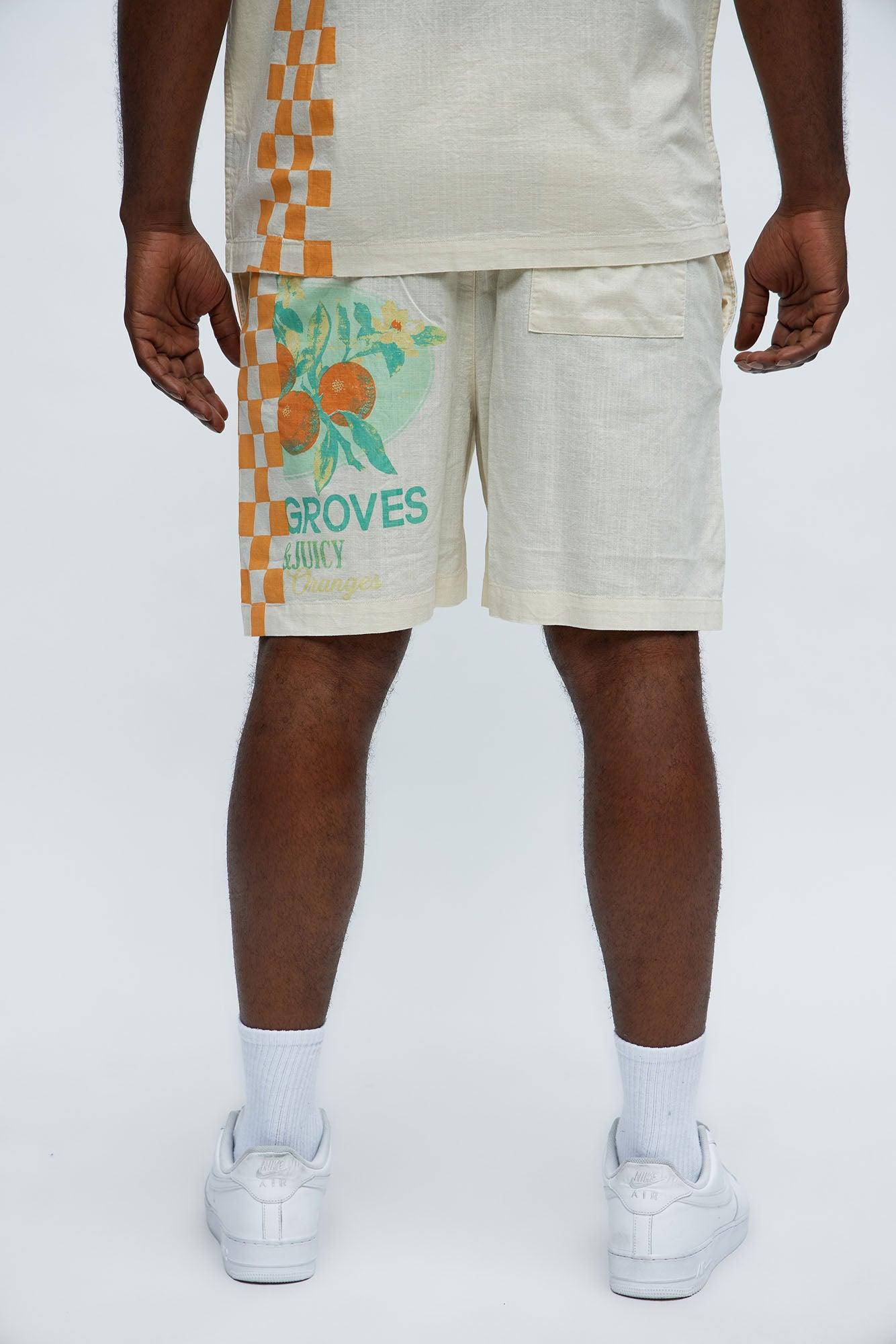 Groves Relaxed Drawstring Shorts - Cream Product Image