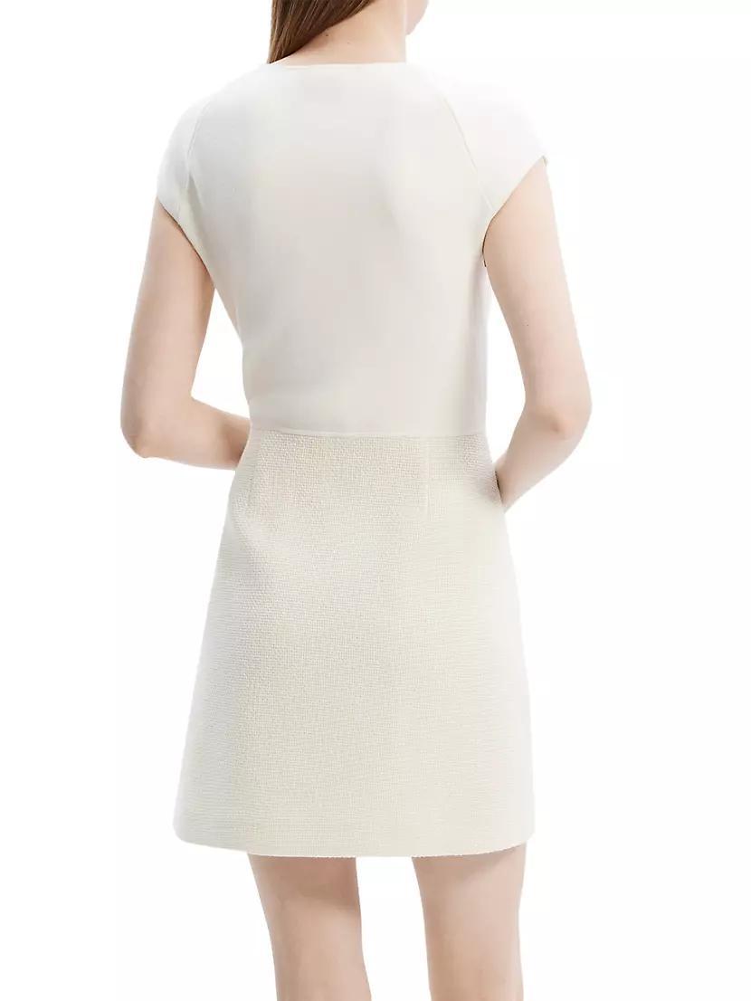 Wrap Skirt Crewneck Minidress Product Image