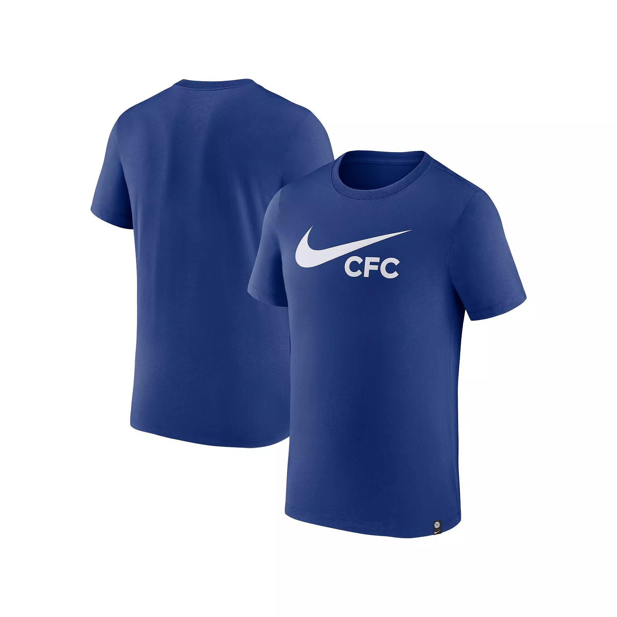 Men's Nike Blue Chelsea Swoosh T-Shirt,  Product Image