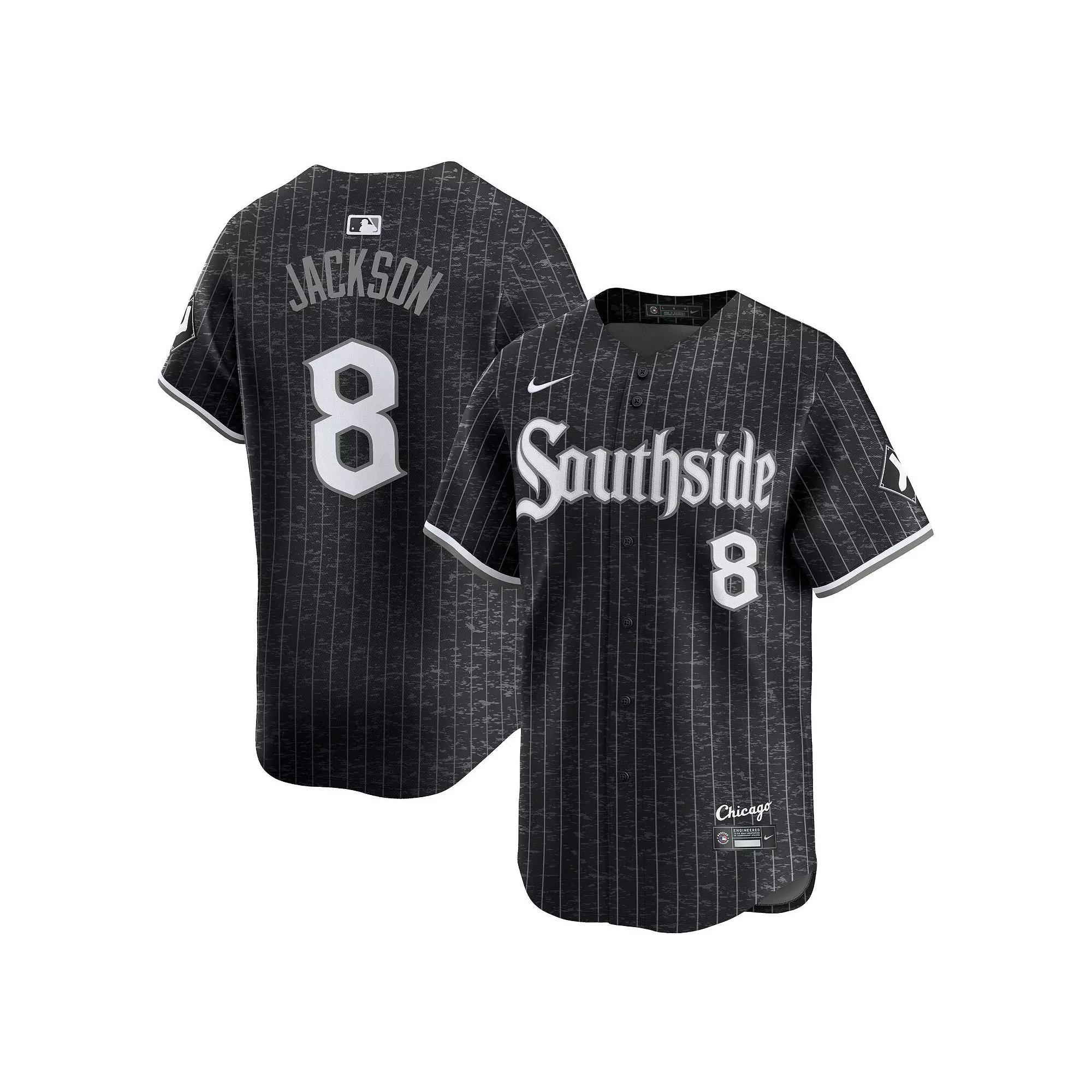 Men's Nike Bo Jackson Black Chicago White Sox City Connect Retired Player Jersey, Size: Medium Product Image