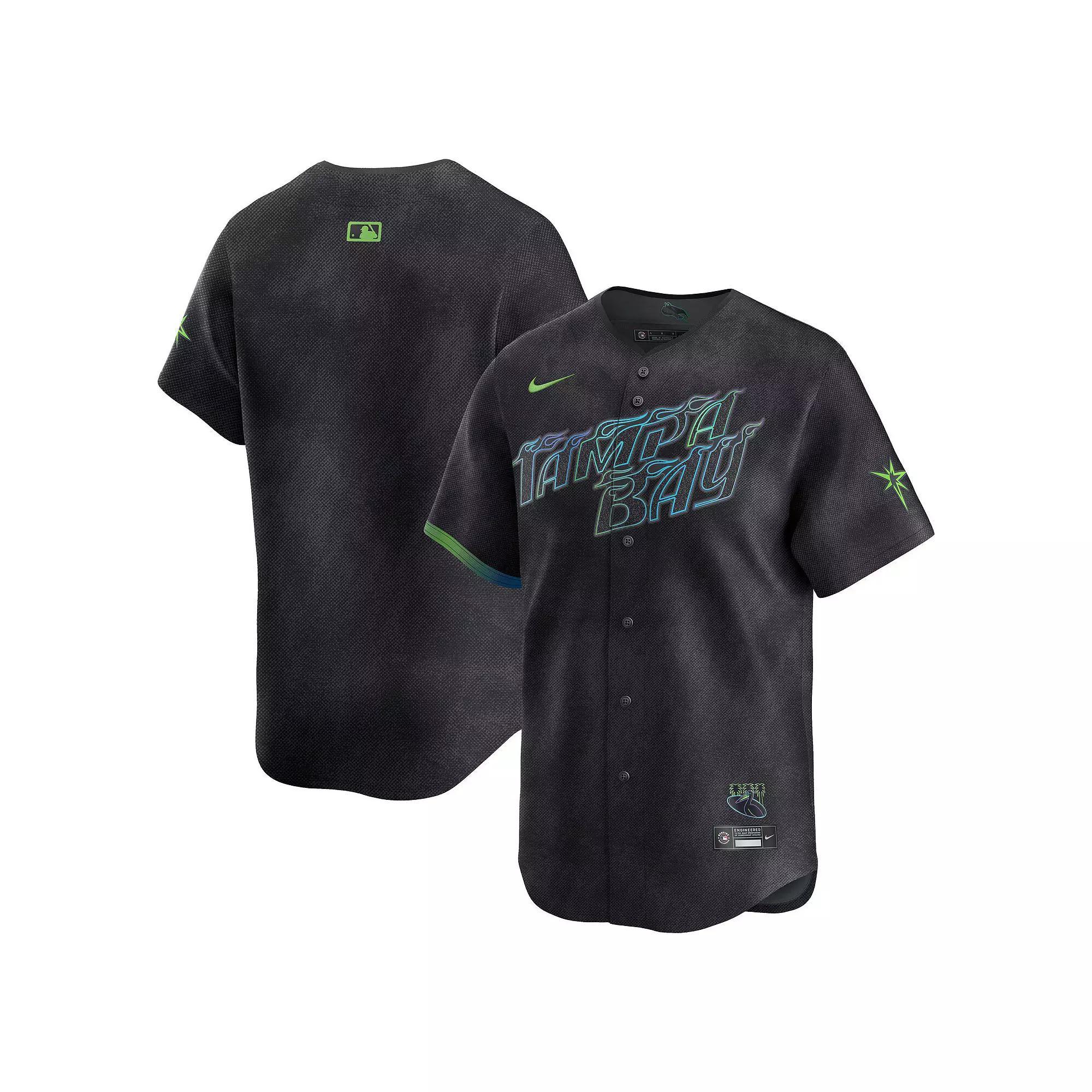 Men's Nike Black Tampa Bay Rays City Connect Limited Jersey,  Product Image