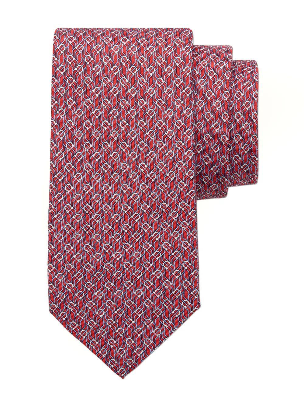 FERRAGAMO Tie With Print In Red Product Image