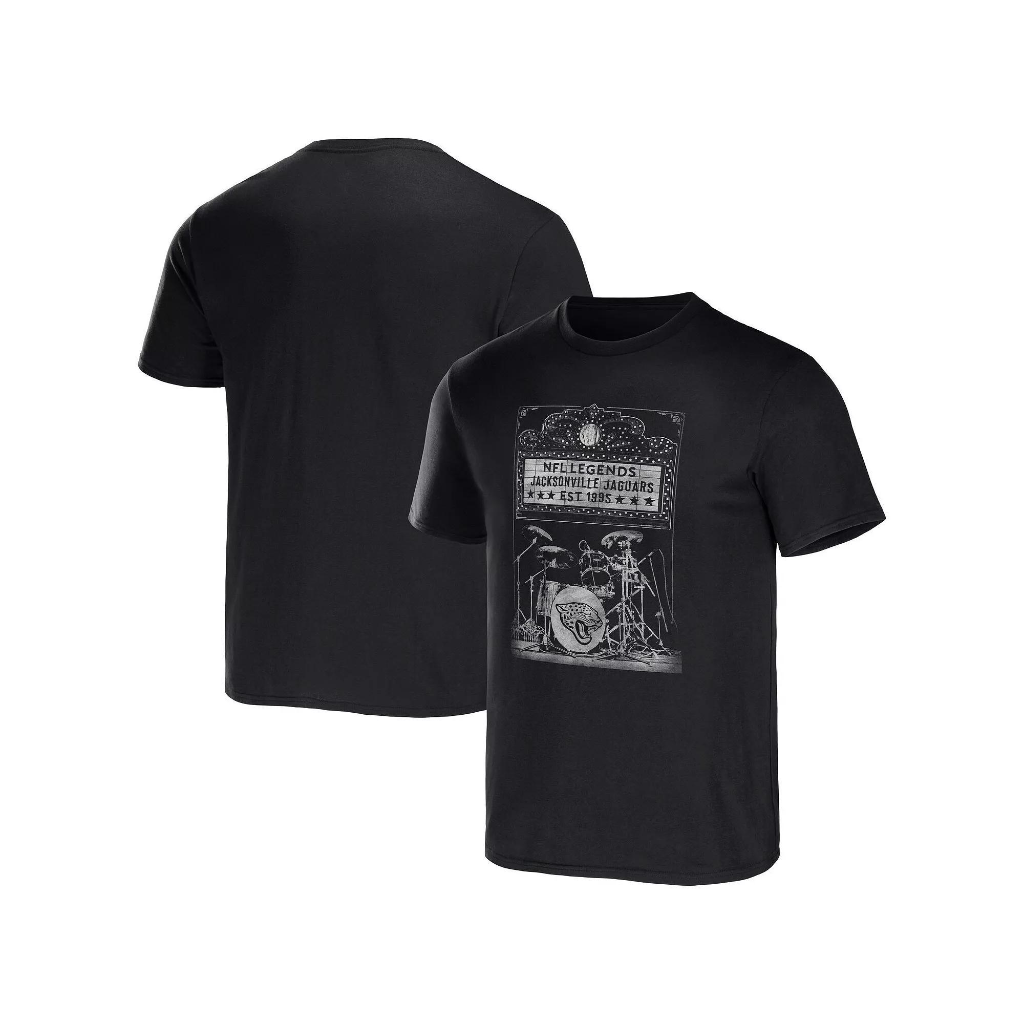 Men's NFL x Darius Rucker Collection by Fanatics Black Jacksonville Jaguars Band T-Shirt,  Product Image