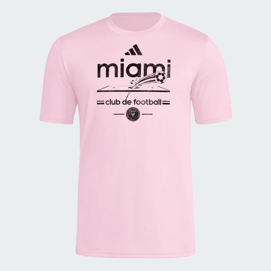 adidas Inter Miami CF Short Sleeve Tee True Pink L Mens Product Image