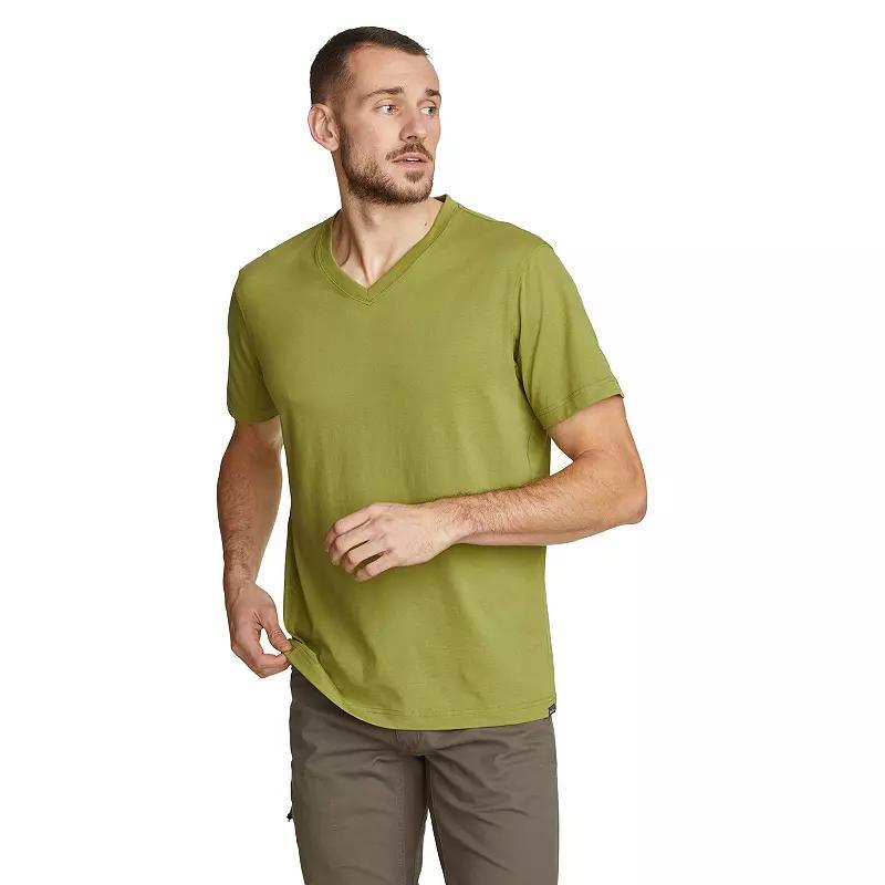 Men's Eddie Bauer Legend Short Sleeve V-Neck Tee, Size: Small, Medium Grey Gray Product Image