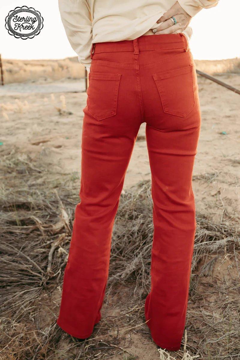 Walking West Denim Red Long Product Image