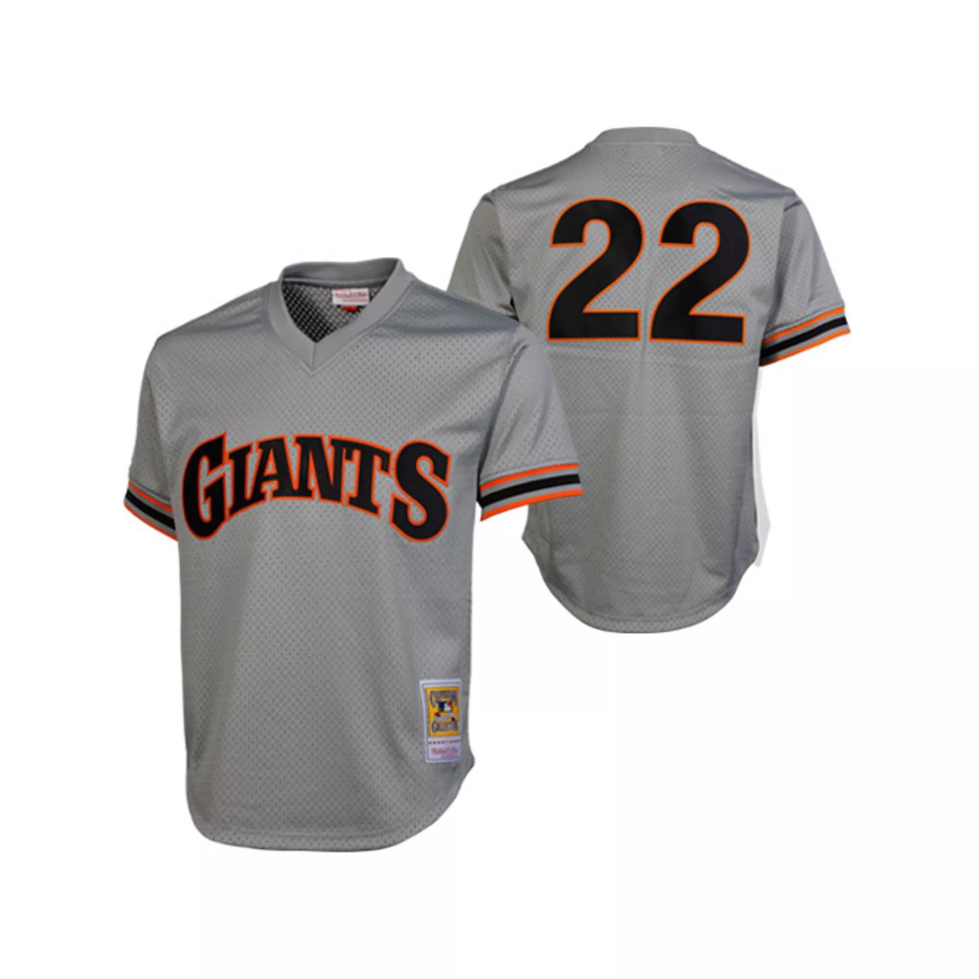 Mitchell & Ness Will Clark San Francisco Giants 1989 Authentic Cooperstown Collection Batting Practice Jersey - Gray, Men's, Size: 2XL, Grey Product Image