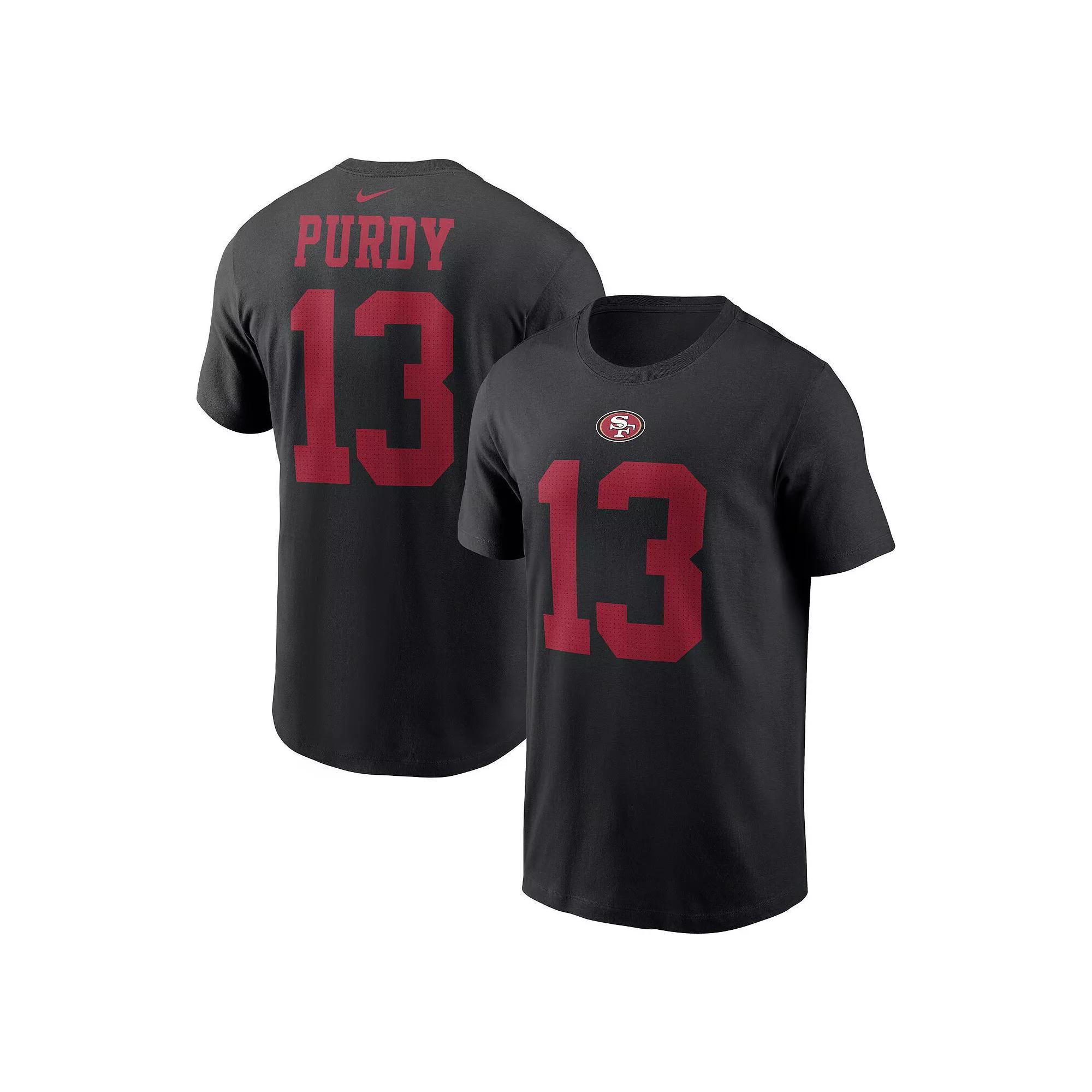 Men's Nike Brock Purdy Black San Francisco 49ers Player Name & Number T-Shirt, Size: XL Product Image