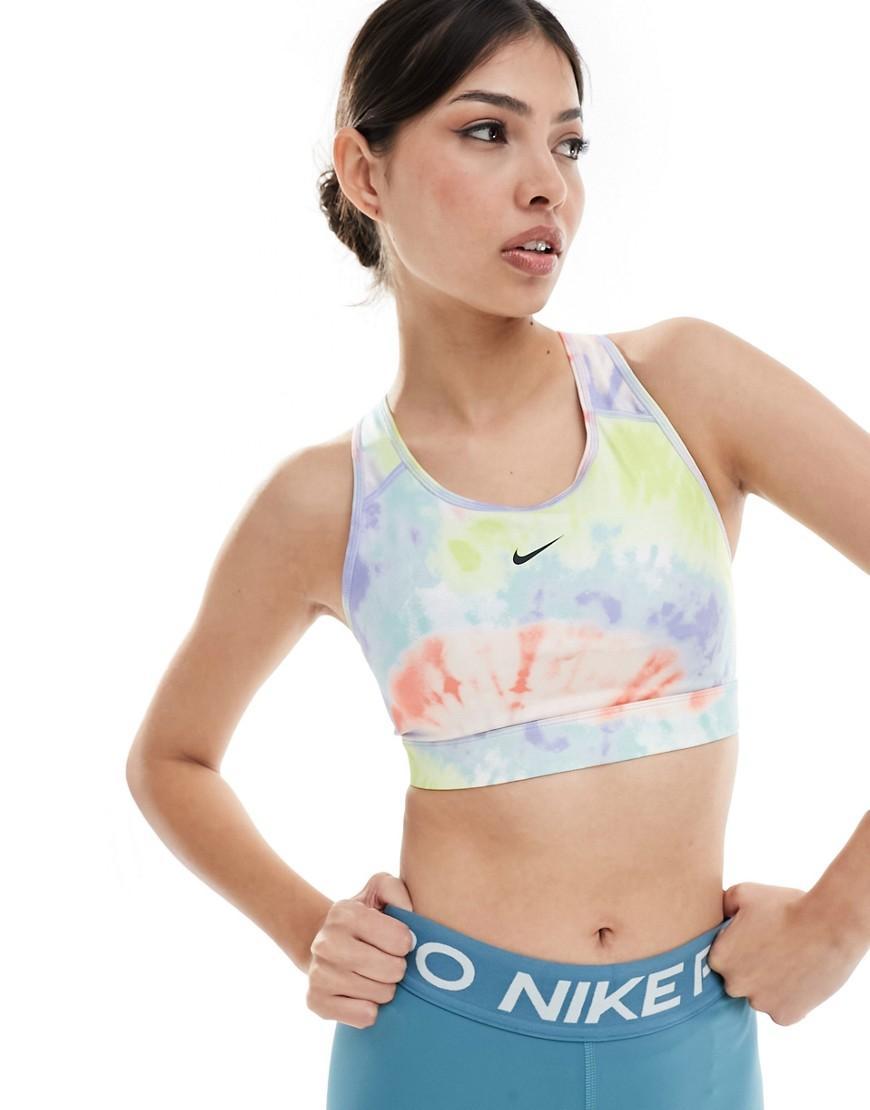 Nike Training Dri-FIT Swoosh medium support tie-dye bra-Multi Product Image