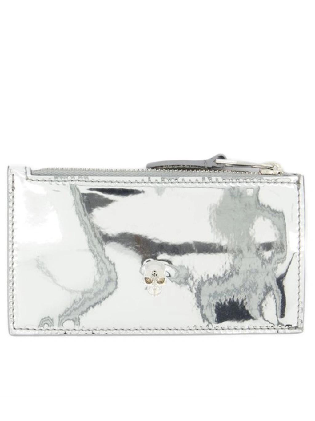 ALEXANDER MCQUEEN Small Skull Clutch  -  - Silver Product Image