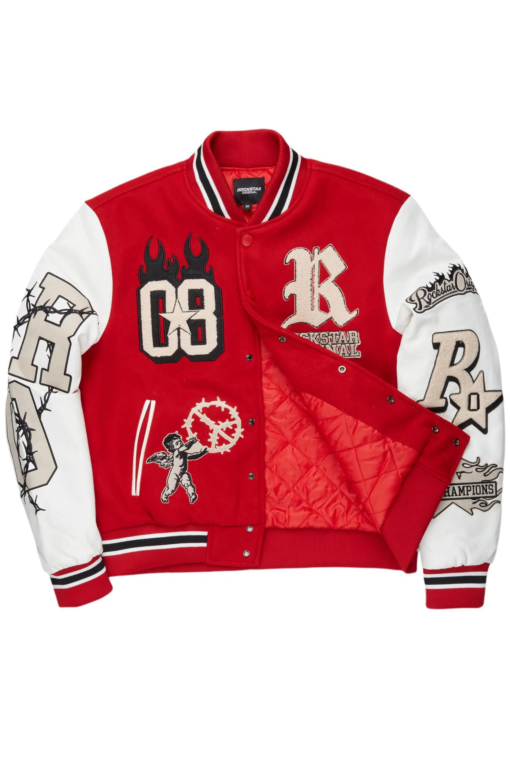 Rune Red Varsity Jacket Male Product Image