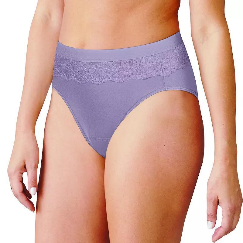 Womens Bali Beautifully Confident Hi-Cut Panty with Leak Protection Liner DFLLH1 Product Image