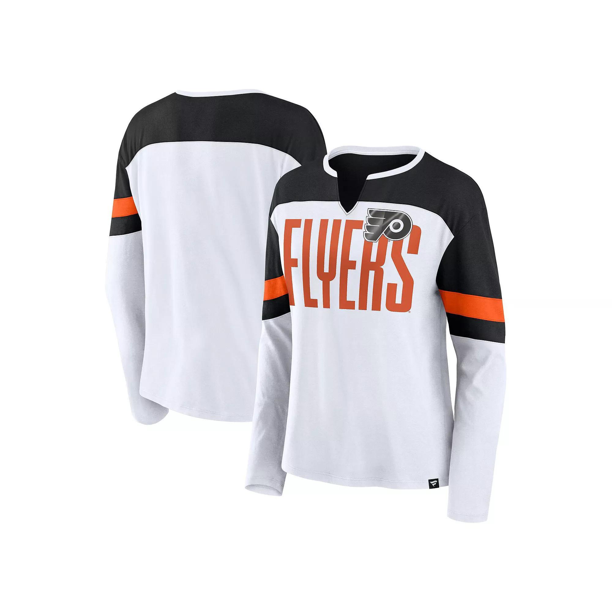 Women's Fanatics White Buffalo Sabres Frozen Long Sleeve Notch Neck T-Shirt, Size: Large Product Image