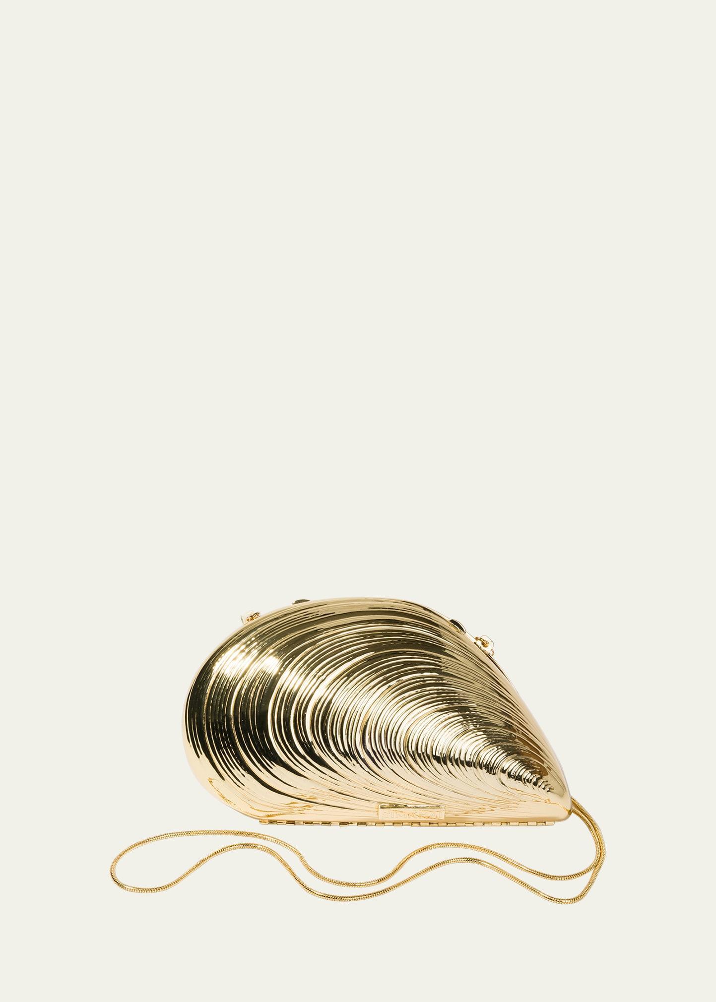 Bridget Metal Oyster Shell Clutch Bag Product Image