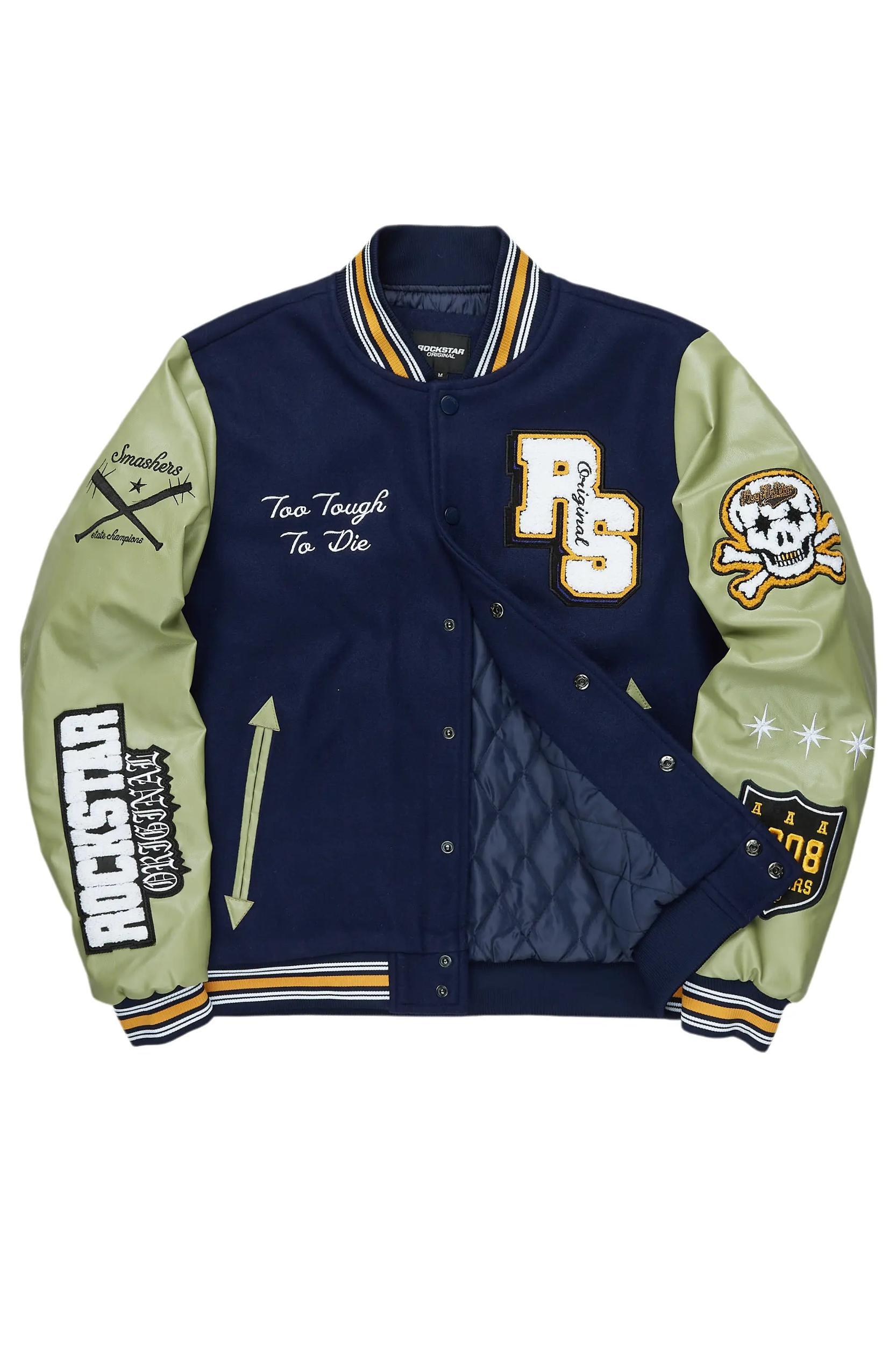 Shexter Navy Varsity Jacket Male Product Image