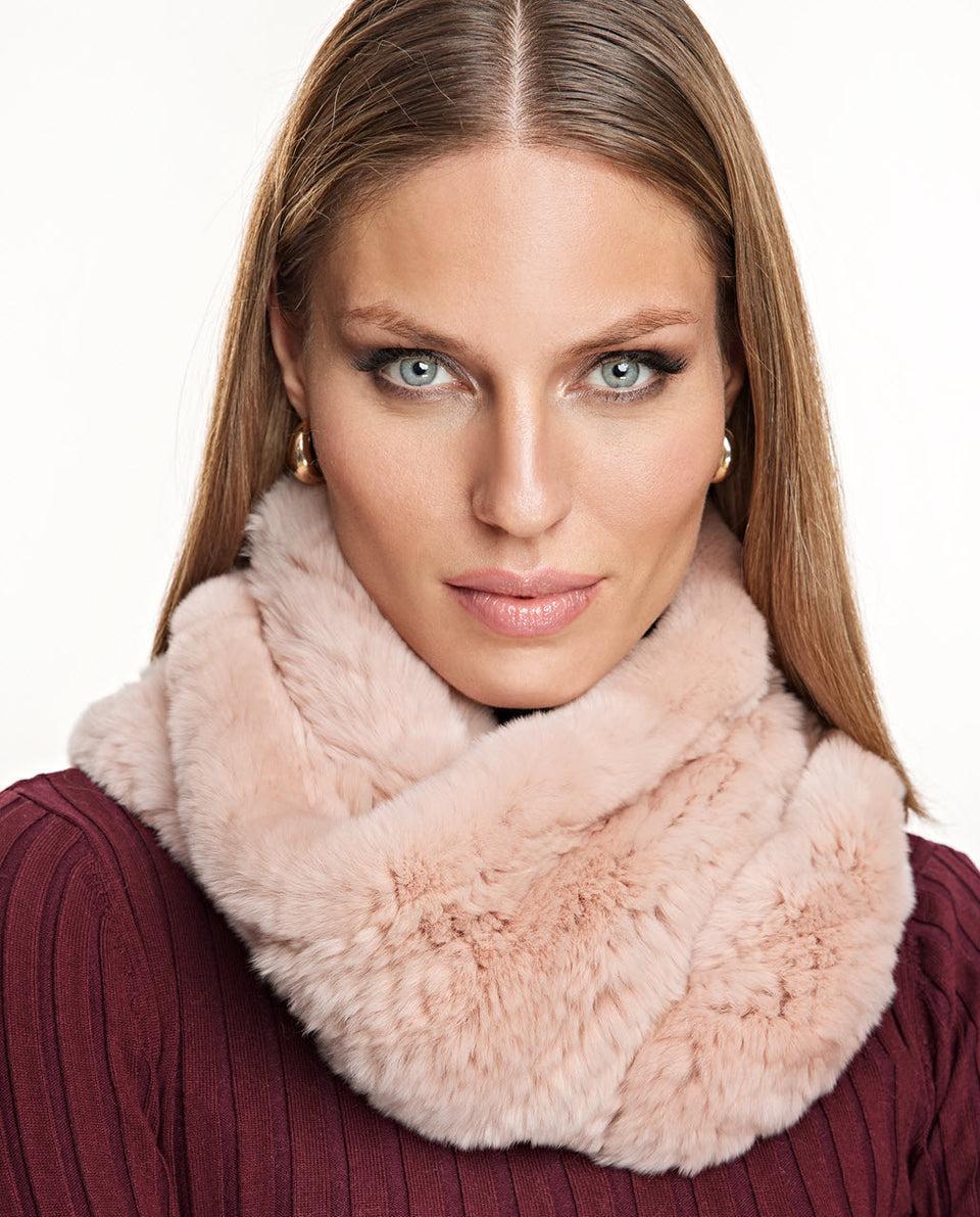 Knitted Rex Rabbit Infinity Scarf Product Image