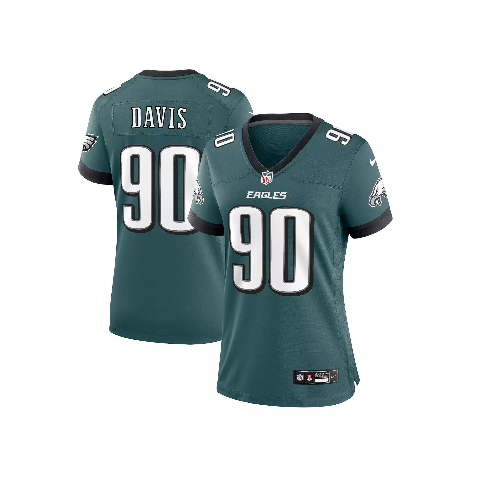 Women's Nike Jordan Davis Midnight Green Philadelphia Eagles Team Game Jersey,  Product Image