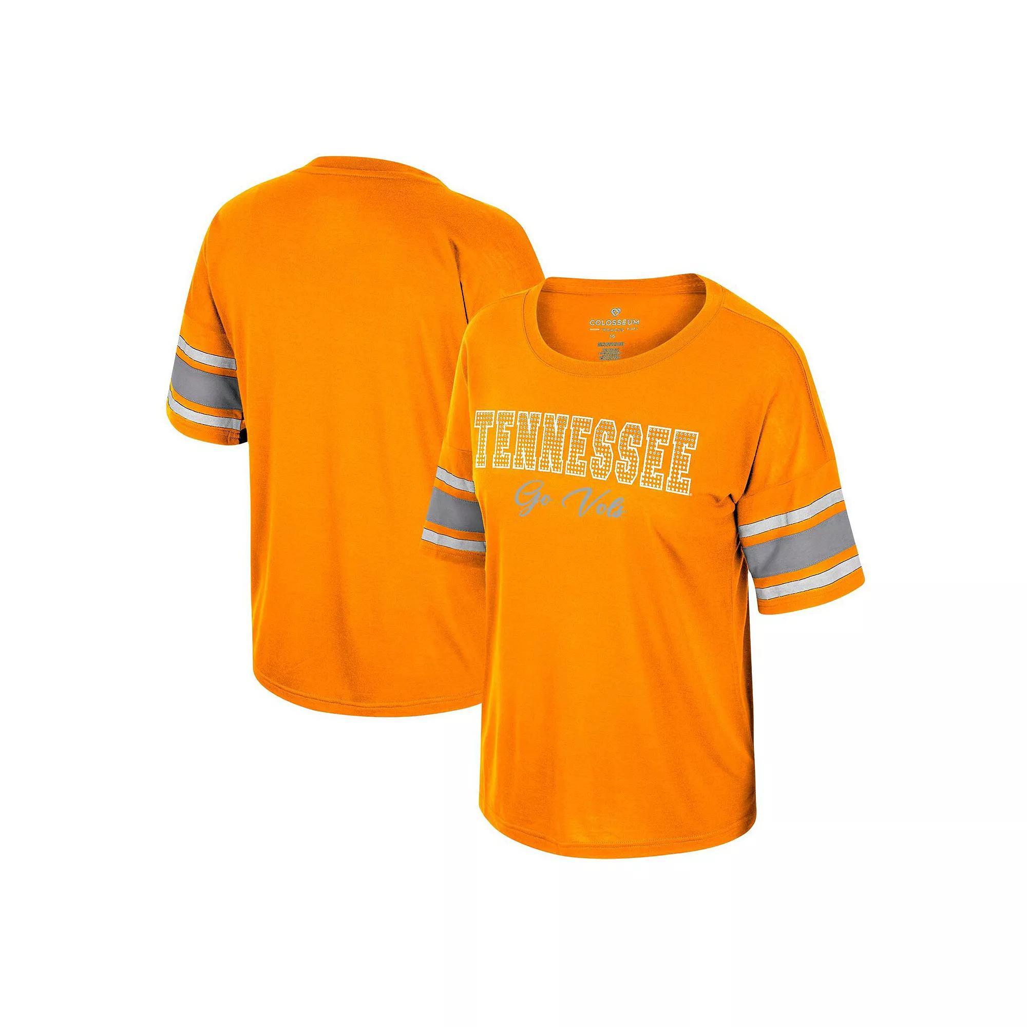 Women's Colosseum Tennessee Orange Tennessee Volunteers I'm Gliding Here Rhinestone T-Shirt, Size: Small Product Image