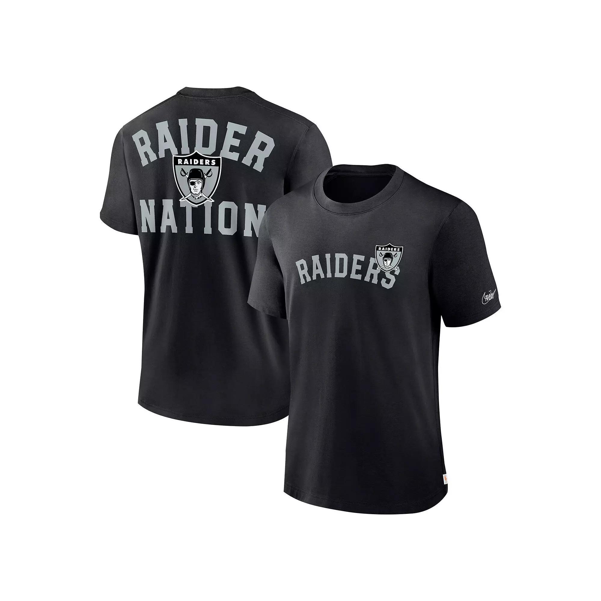 Men's Nike  Black Las Vegas Raiders Rewind Slogan T-Shirt, Size: Small, Lvr Black Product Image