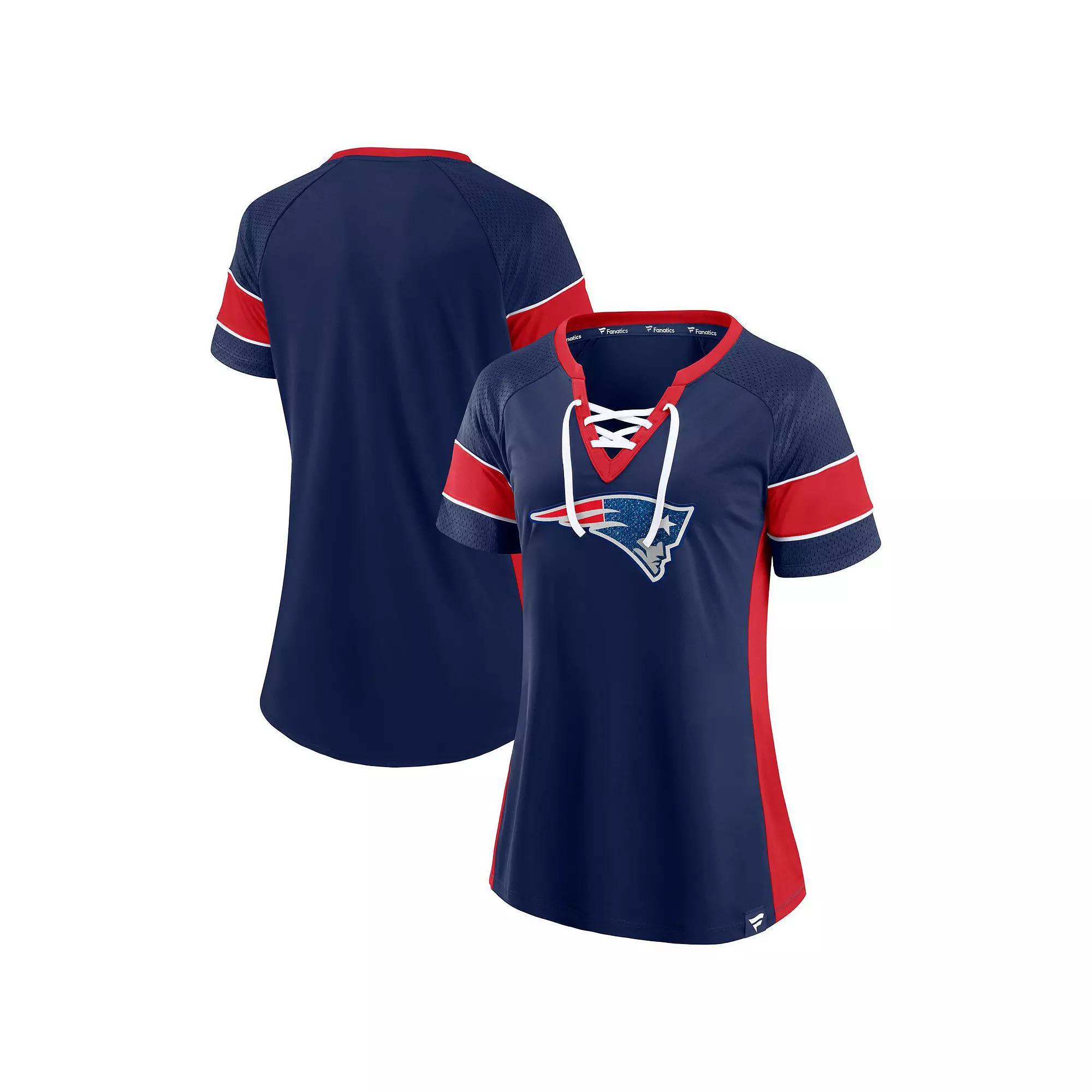 Women's Fanatics  Aqua Miami Dolphins Athena Lace-Up Top, Size: Large, Turquoise A Product Image