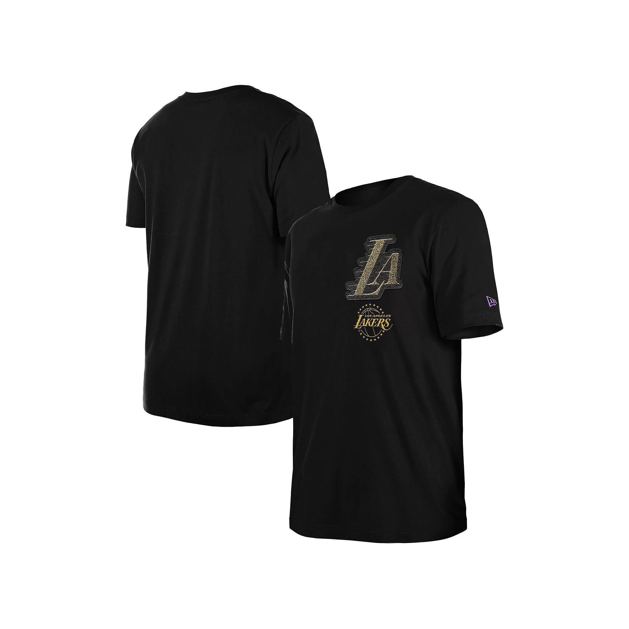 Men's New Era  Black Los Angeles Lakers 2024/25 City Edition Chenille Heavyweight T-Shirt, Size: 3XL Product Image