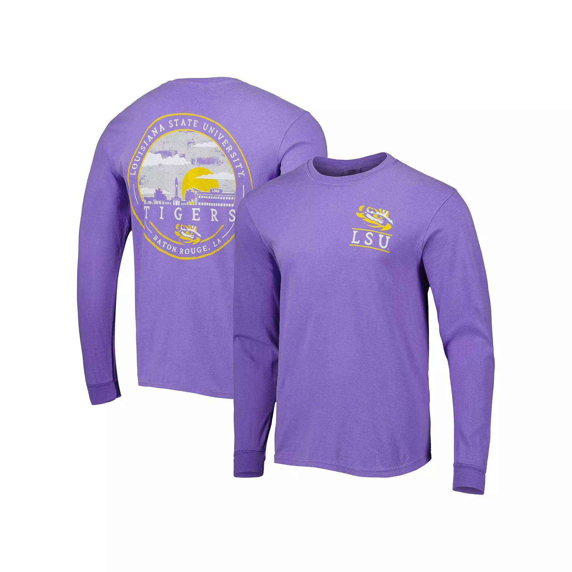Mens LSU Tigers Circle Campus Scene Long Sleeve T-Shirt Product Image