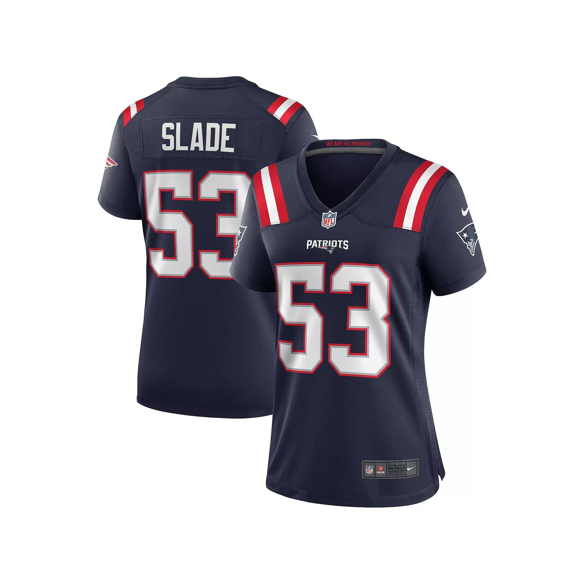 Women's Nike Chris Slade Navy New England Patriots Game Retired Player Jersey, Size: Small, Blue Product Image