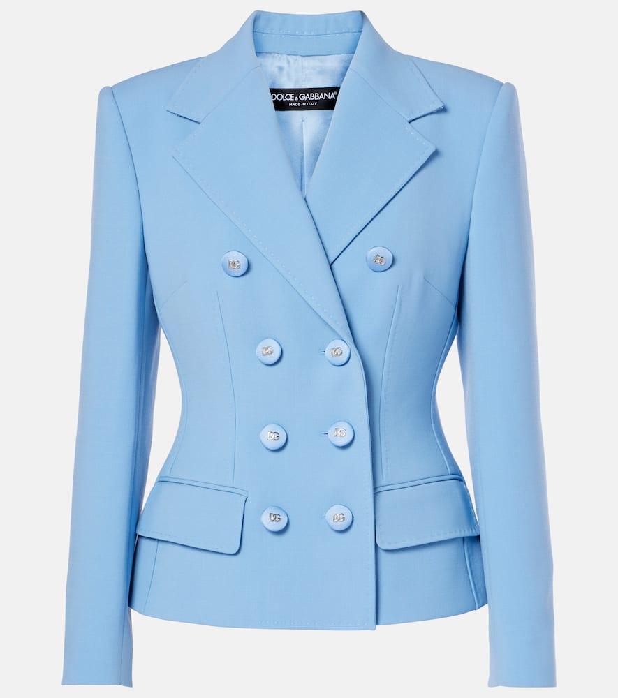 DOLCE & GABBANA Wool Blazer In Blue Product Image