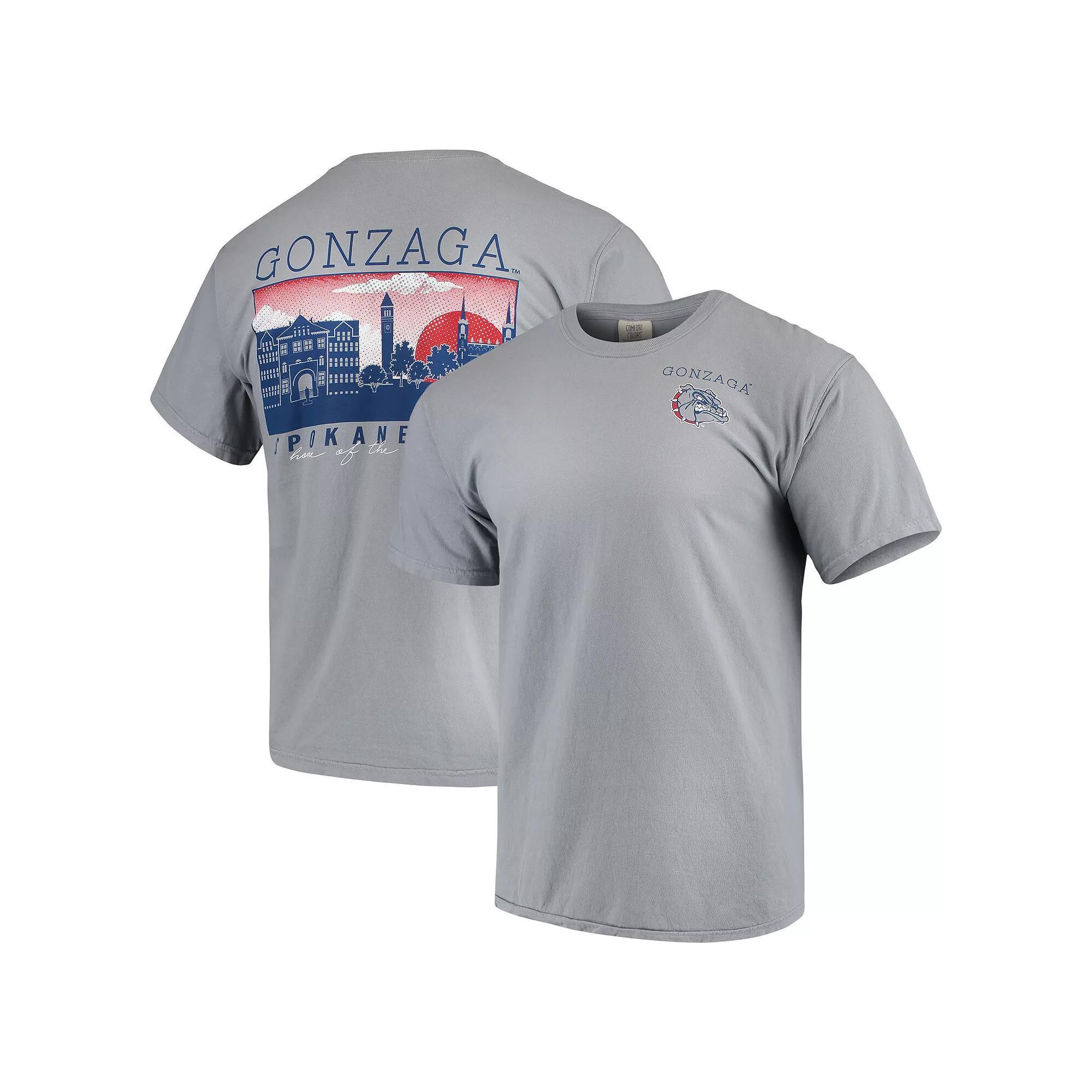 Men's Gray Gonzaga Bulldogs Team Comfort Colors Campus Scenery T-Shirt, Size: 2XL, Zag Grey Product Image