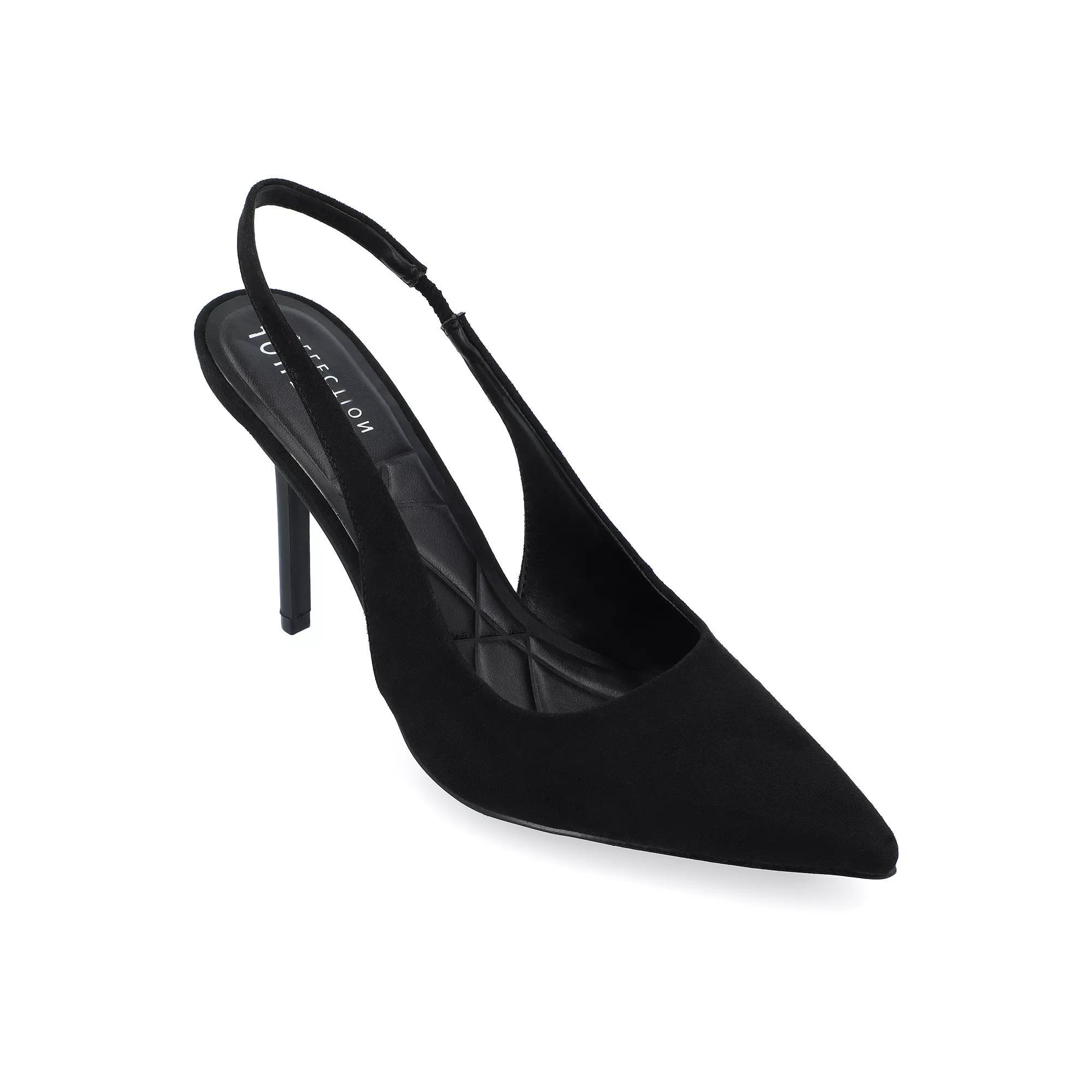 Journee Tru Comfort Foam™ Elenney Women's Slingback Heels, Size: 7 Wide, Black Product Image