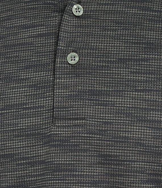 Roundtree & Yorke Performance Short Sleeve Houndstooth Jacquard Polo Shirt Product Image