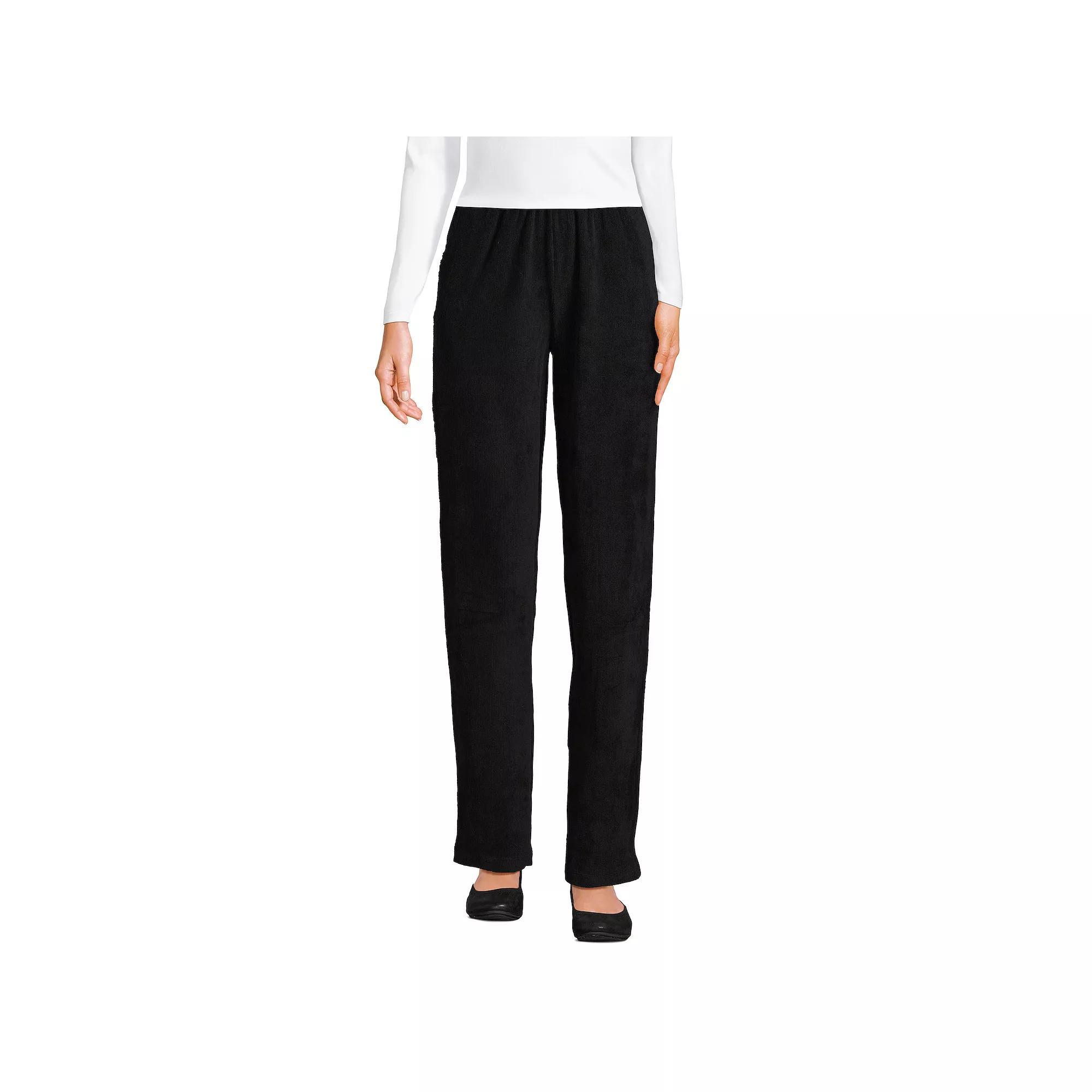 Petite Lands' End Sport Knit High Rise Corduroy Pull-On Pants, Women's,  Product Image