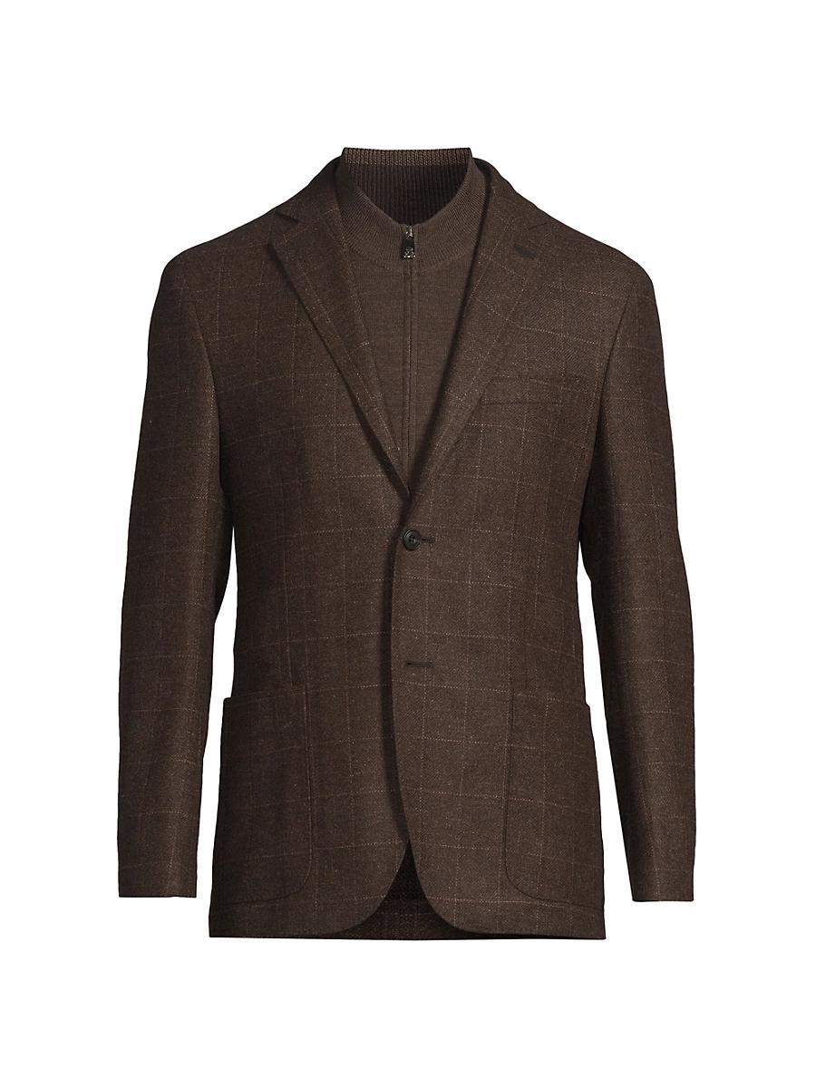 Mens ID Wool-Cashmere Plaid Jacket Product Image