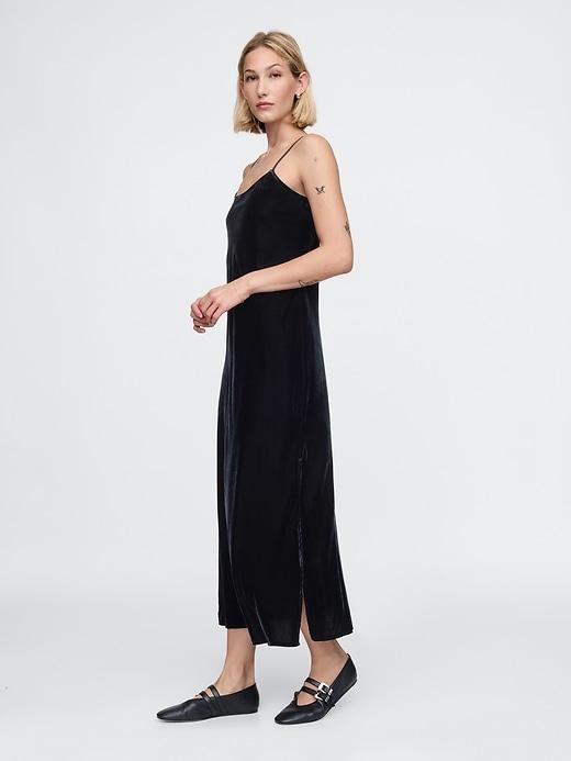 Recycled Velvet Maxi Slip Dress Product Image