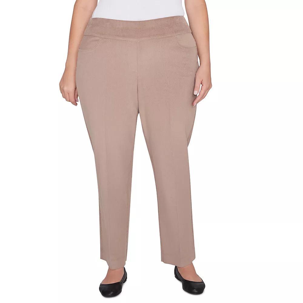 Plus Size Alfred Dunner Classic Balanced Average Length Pants, Women's, Size: 24 W, Fawn Product Image