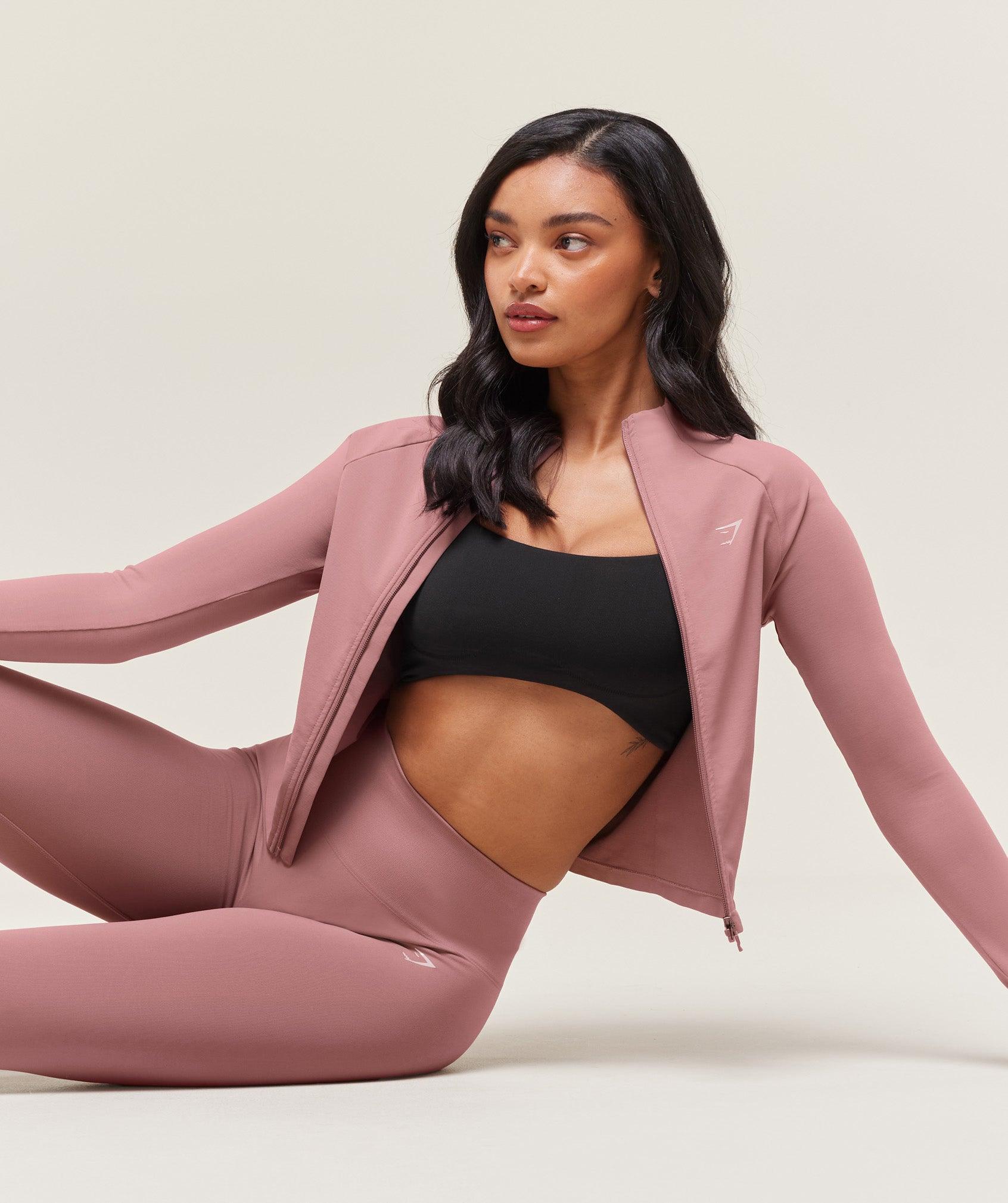 Gymshark Soft Sculpt Zip Up Jacket - Calm Pink Female Product Image